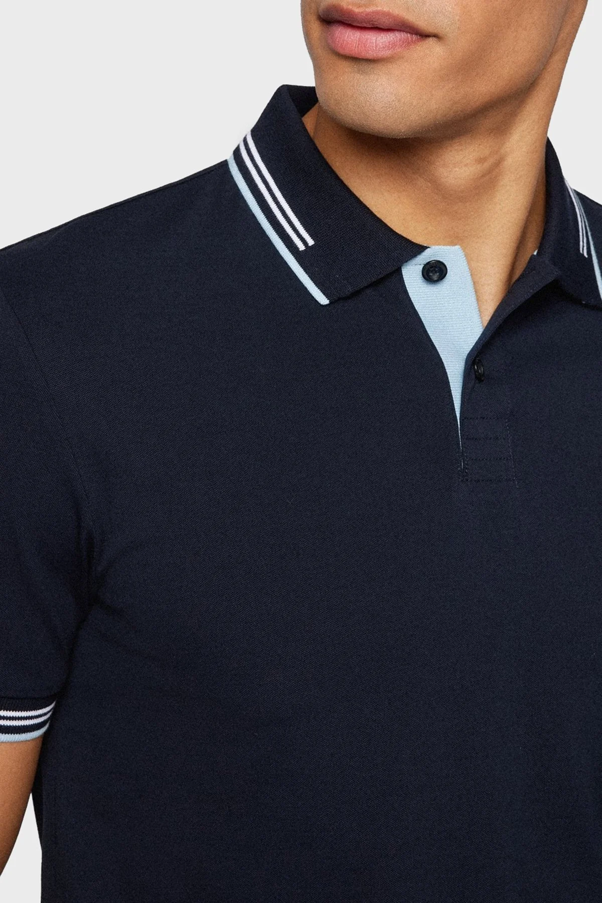 Boss Streç Pamuklu Slim Fit Erkek Polo T Shirt 50469245 408 LACİVERT - 4