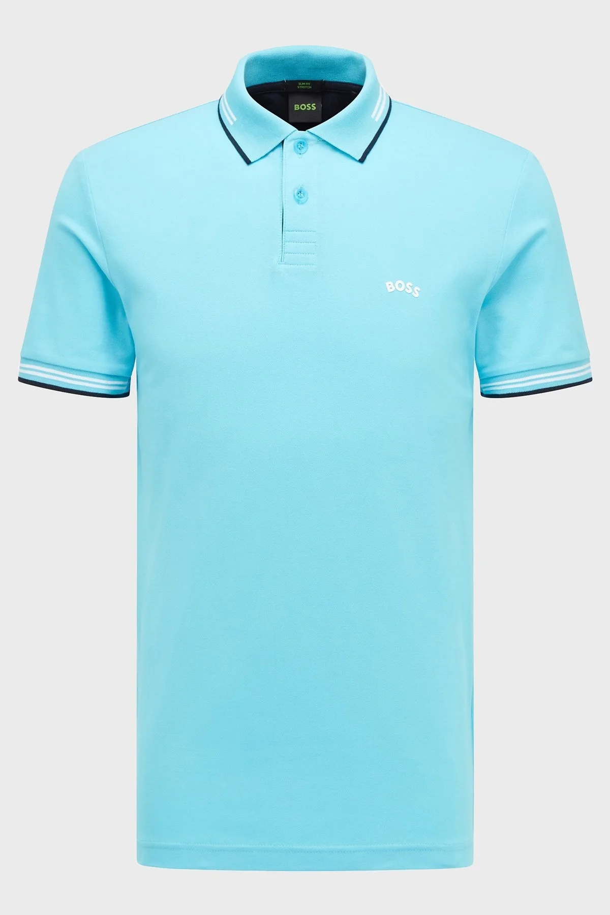 Boss Streç Pamuklu Slim Fit Erkek Polo T Shirt 50469245 451 AÇIK MAVİ - 5