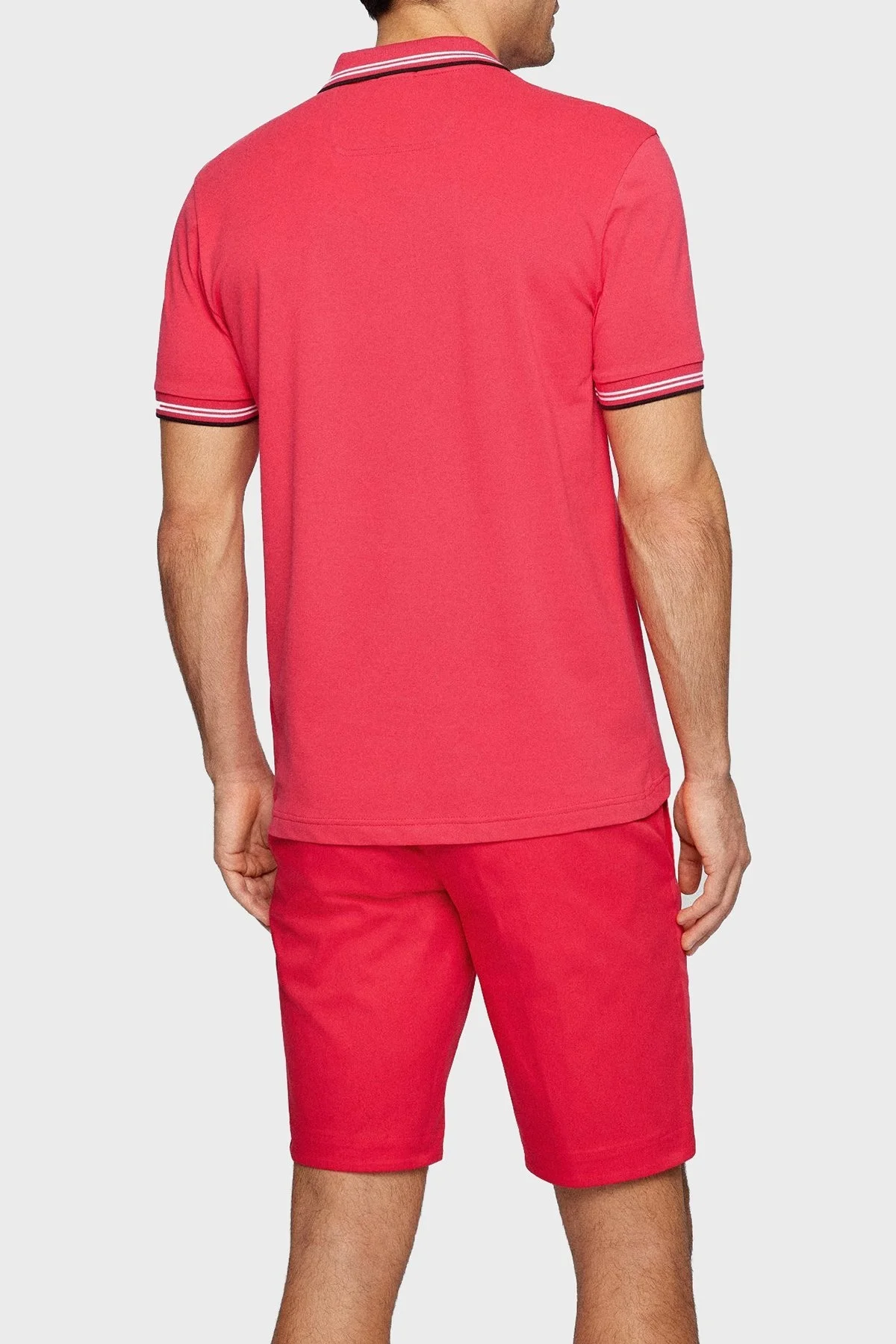 Boss Streç Pamuklu Slim Fit Erkek Polo T Shirt 50469245 660 PEMBE - 3