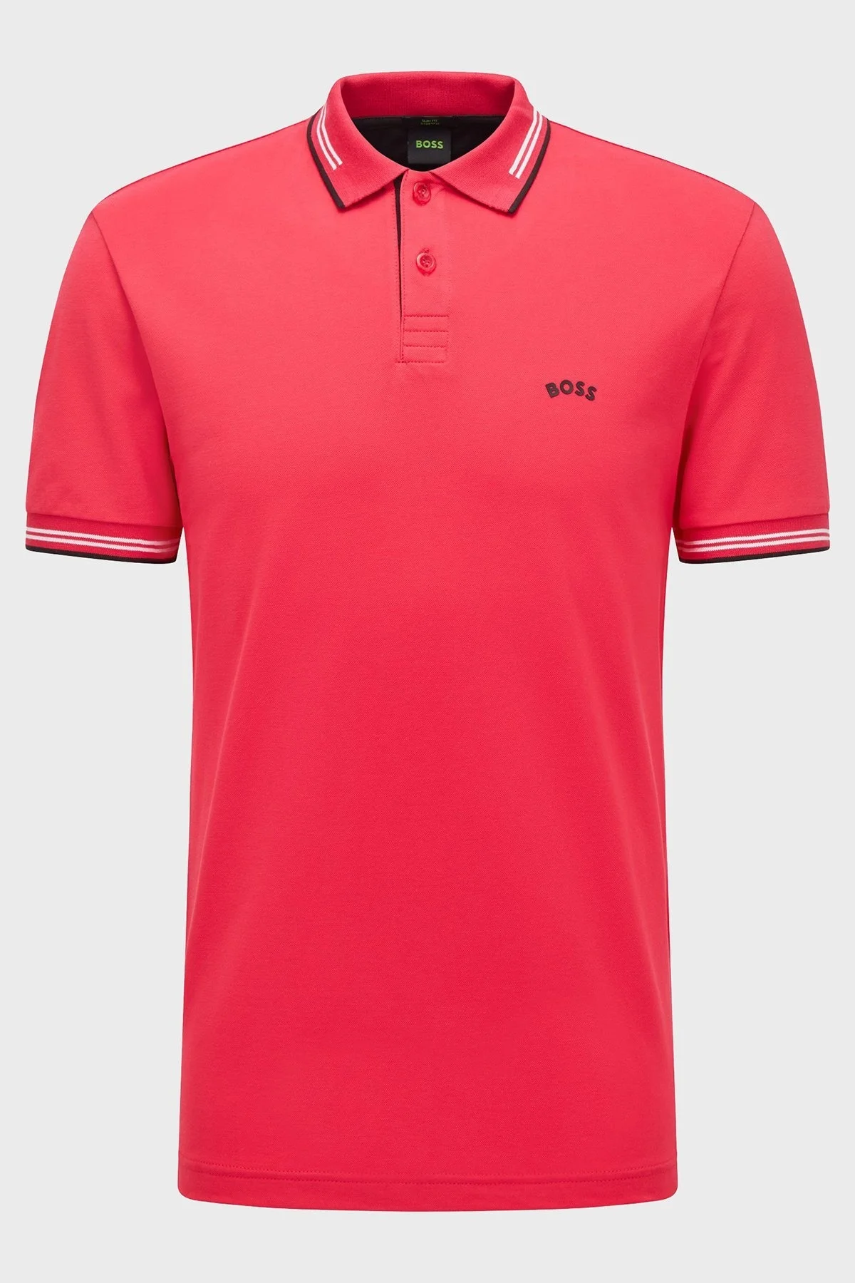 Boss Streç Pamuklu Slim Fit Erkek Polo T Shirt 50469245 660 PEMBE - 5