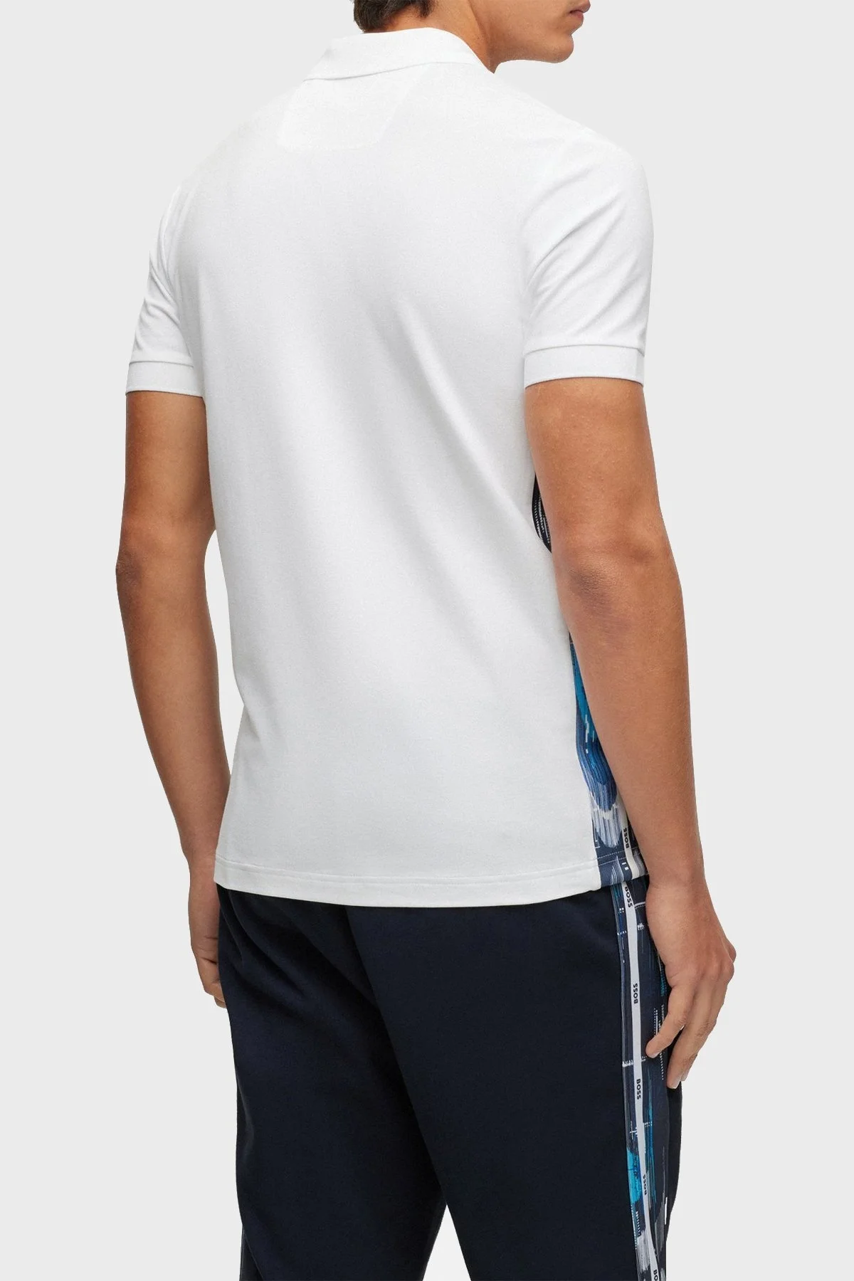 Boss Streç Pamuklu Slim Fit Erkek Polo T Shirt 50483203 100 BEYAZ - 3