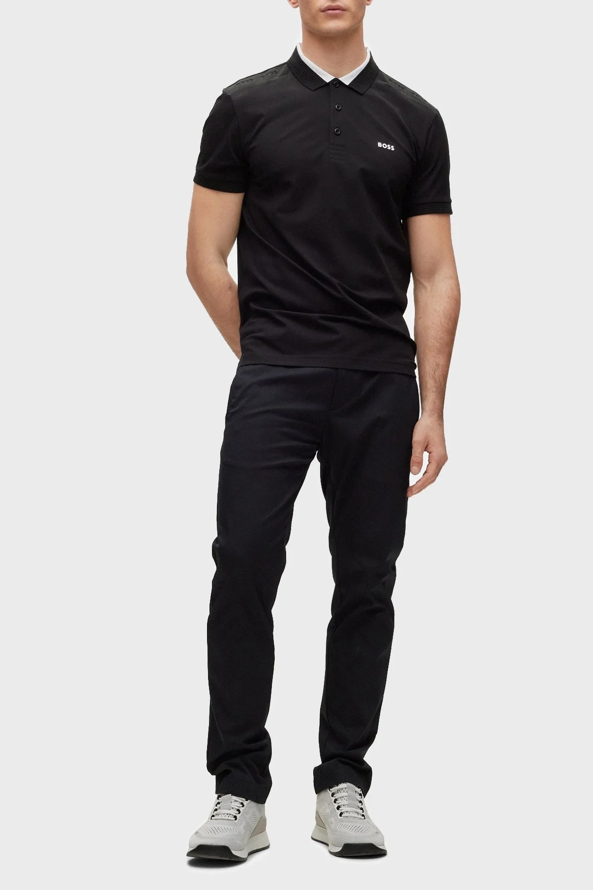 Boss Streç Pamuklu Slim Fit Erkek Polo T Shirt 50483246 001 SİYAH - 2