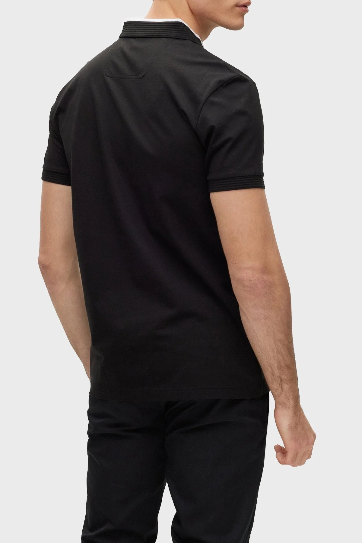 Boss Streç Pamuklu Slim Fit Erkek Polo T Shirt 50483246 001 SİYAH - 3