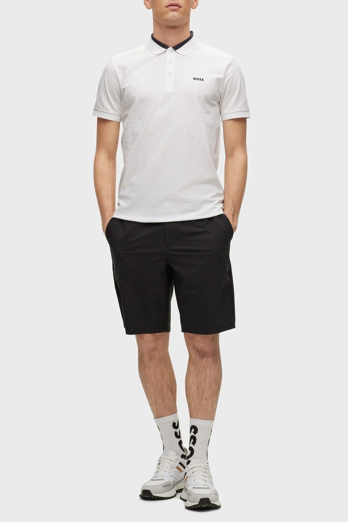 Boss Streç Pamuklu Slim Fit Erkek Polo T Shirt 50483246 100 BEYAZ - 2