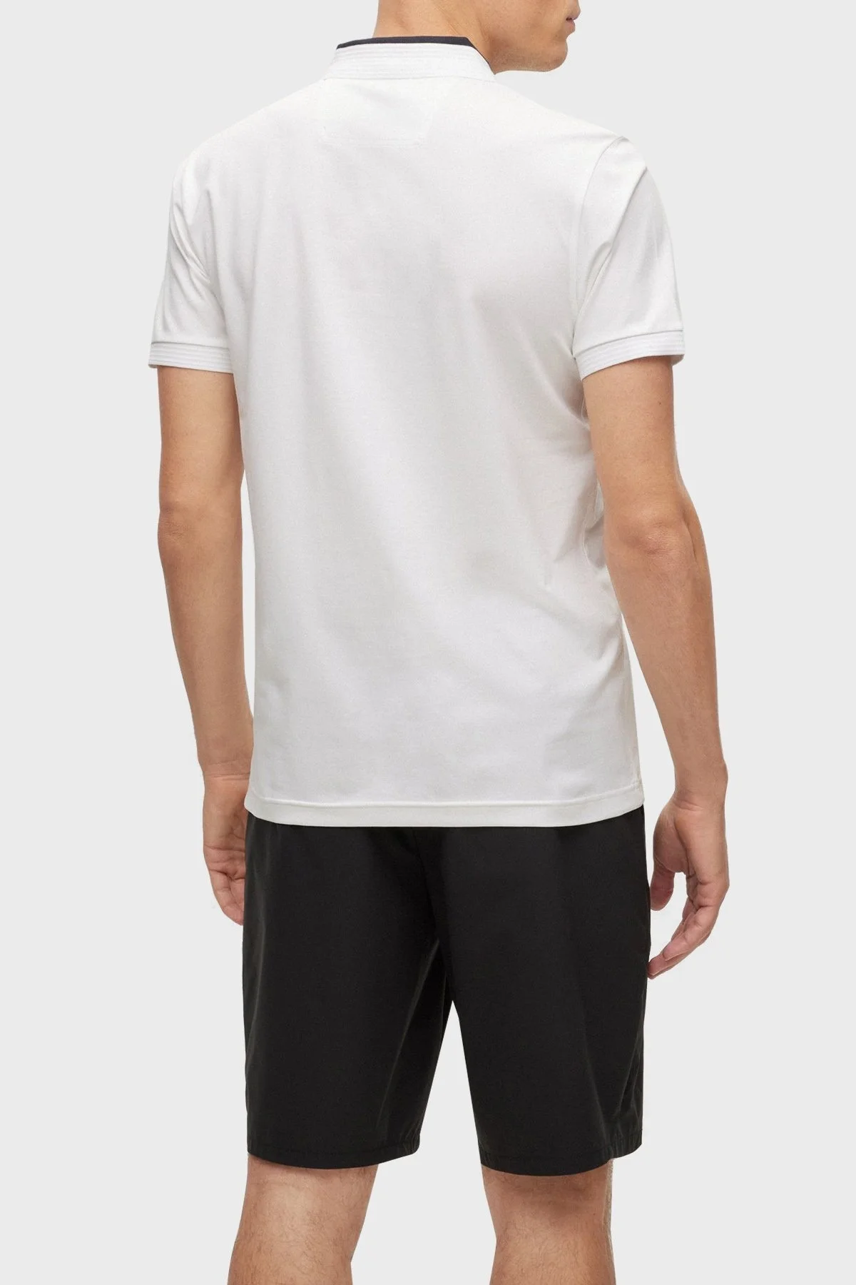 Boss Streç Pamuklu Slim Fit Erkek Polo T Shirt 50483246 100 BEYAZ - 3