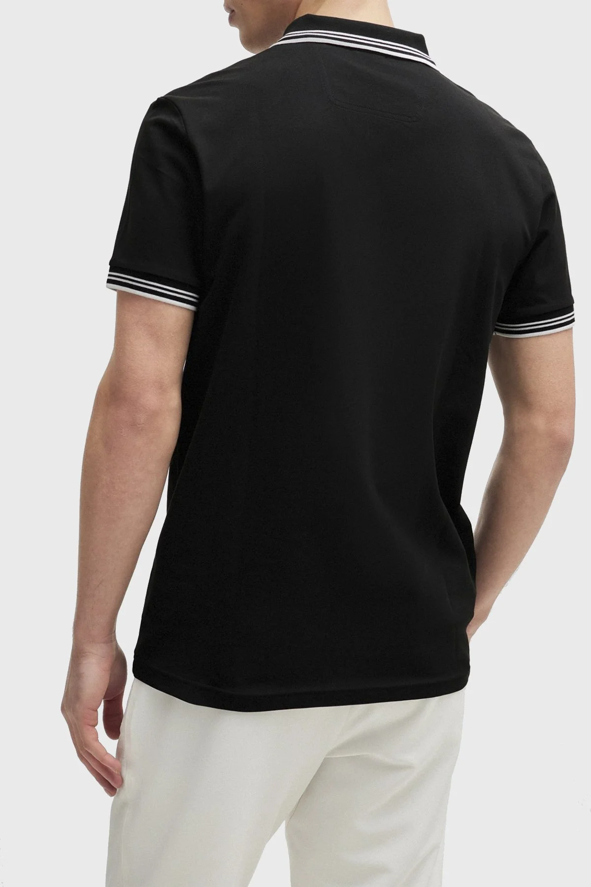 Boss Streç Pamuklu Slim Fit Erkek Polo Yaka T Shirt 50506193 001 SİYAH - 4