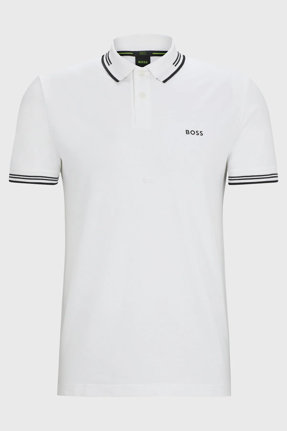 Boss Streç Pamuklu Slim Fit Erkek Polo Yaka T Shirt 50506193 100 BEYAZ - 5