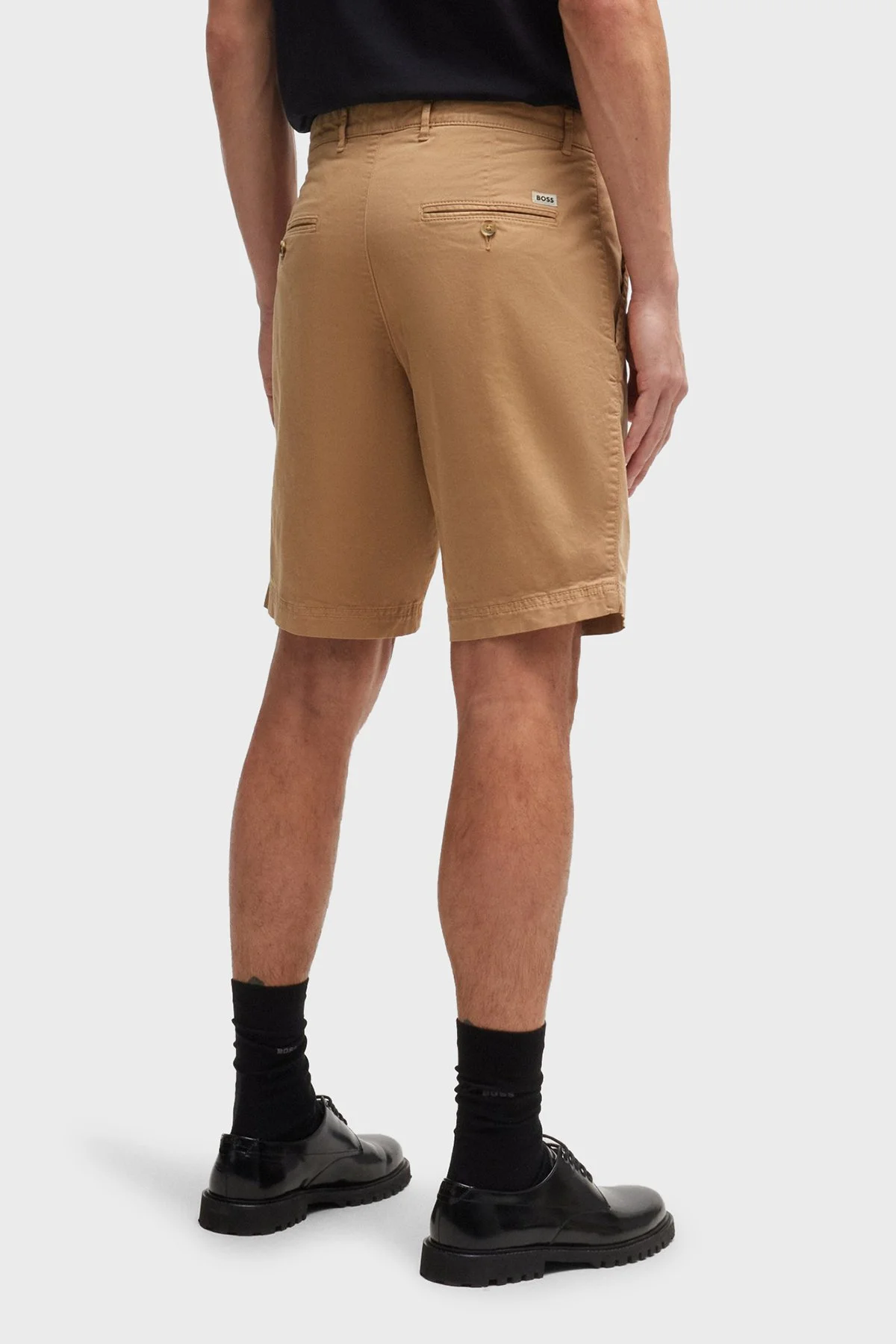 Boss Streç Pamuklu Slim Fit Gabardin Erkek Short 50512524 260 BEJ - 3