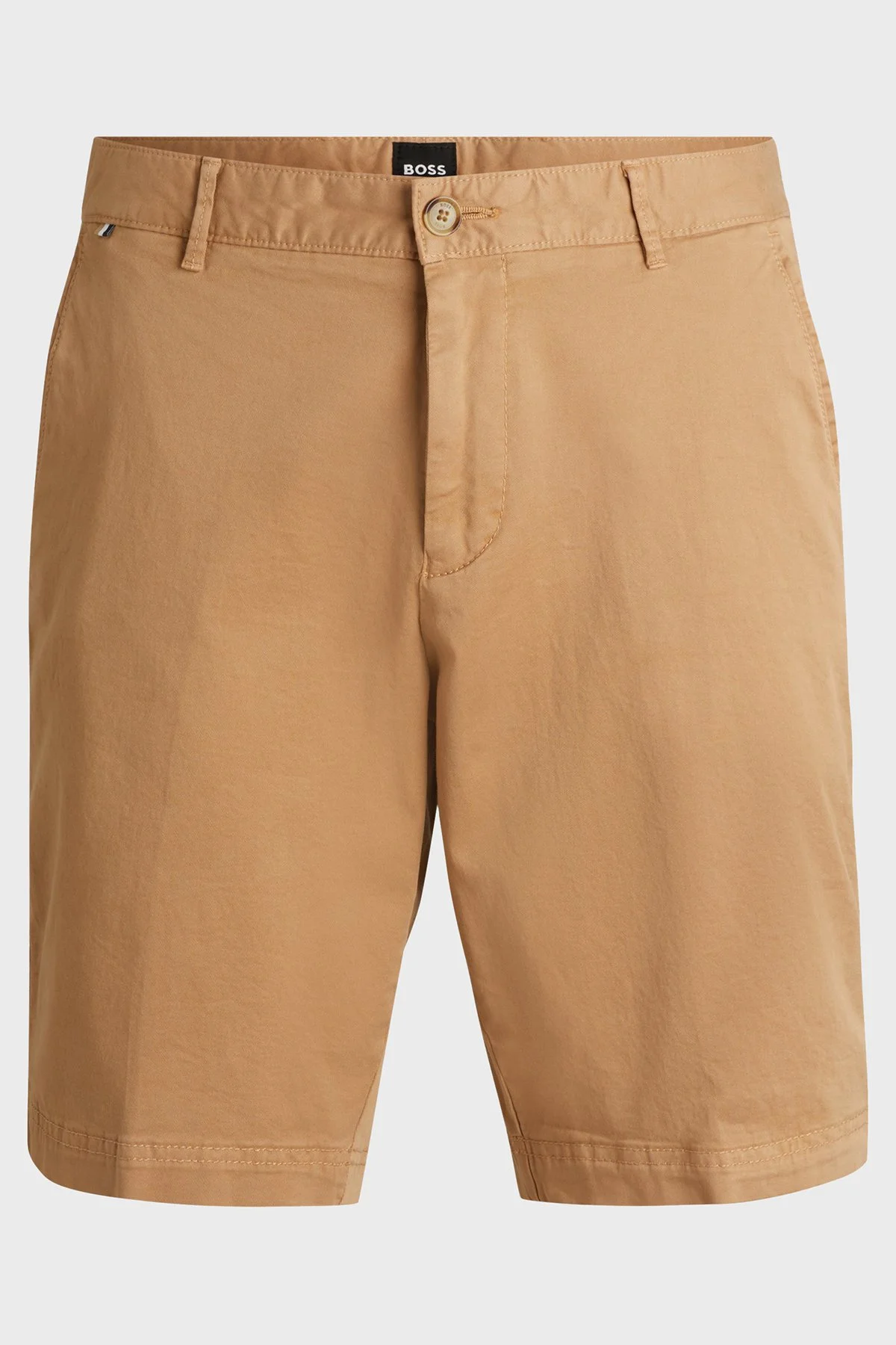 Boss Streç Pamuklu Slim Fit Gabardin Erkek Short 50512524 260 BEJ - 5