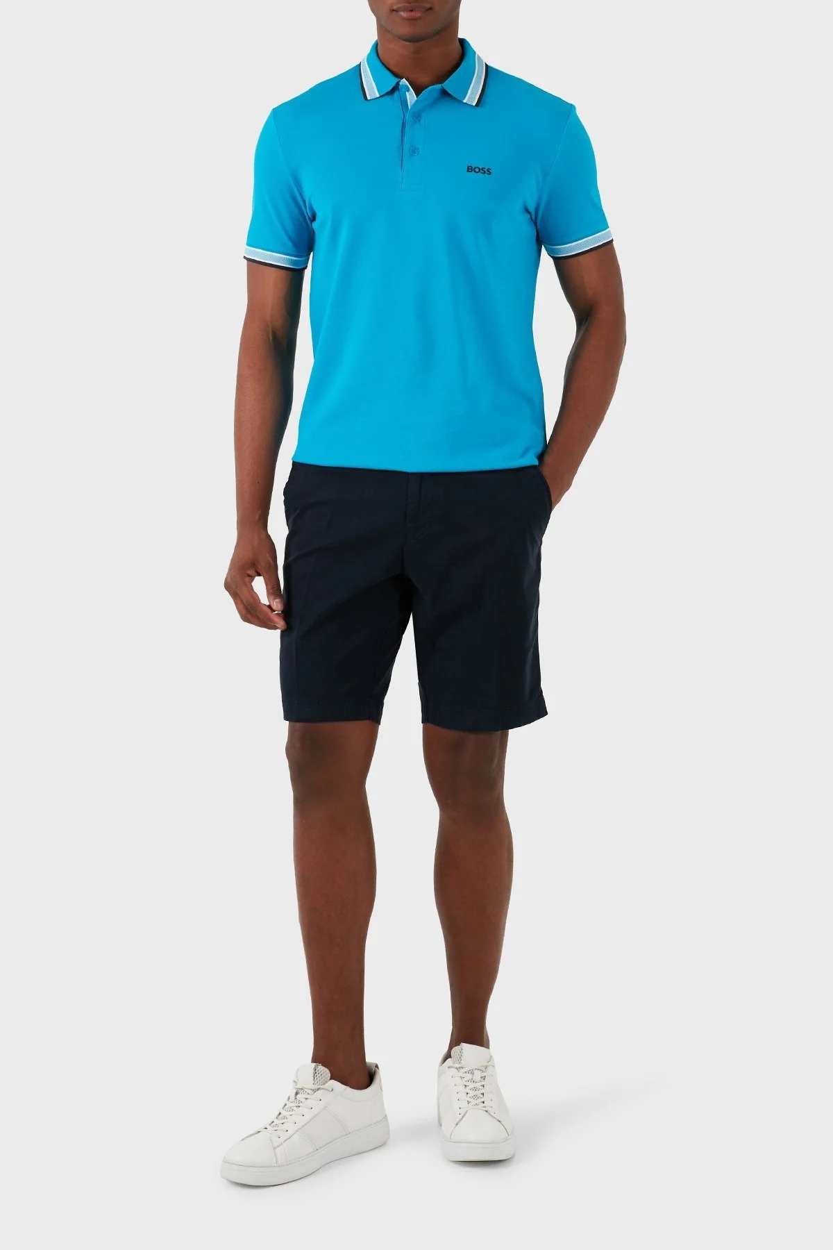 Boss Streç Pamuklu Slim Fit Gabardin Erkek Short 50512524 404 LACİVERT - 1