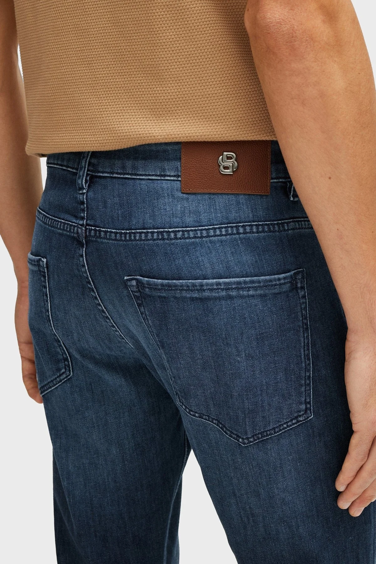 Boss Streç Pamuklu Slim Fit Jeans Erkek Kot Pantolon 50513620 431 LACİVERT - 4