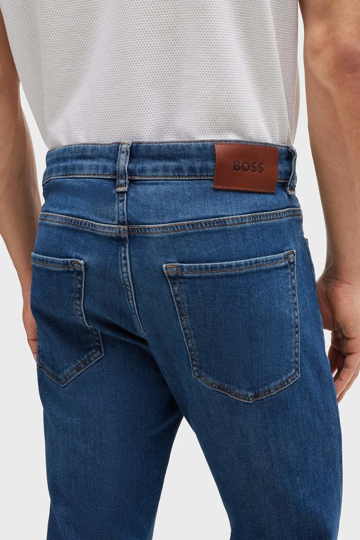 Boss Streç Pamuklu Slim Fit Jeans Erkek Kot Pantolon 50513622 437 LACİVERT - 10