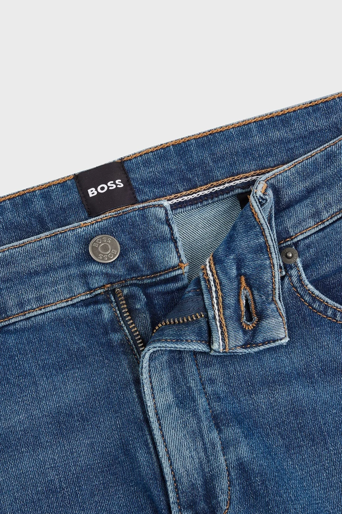 Boss Streç Pamuklu Slim Fit Jeans Erkek Kot Pantolon 50513622 437 LACİVERT - 12