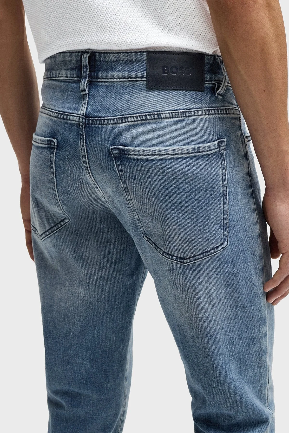 Boss Streç Pamuklu Slim Fit Jeans Erkek Kot Pantolon 50513631 441 MAVİ - 4