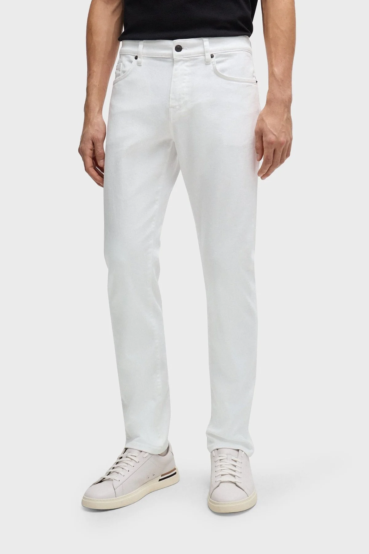 Boss Streç Pamuklu Slim Fit Jeans Erkek Kot Pantolon 50514321 100 BEYAZ - 7