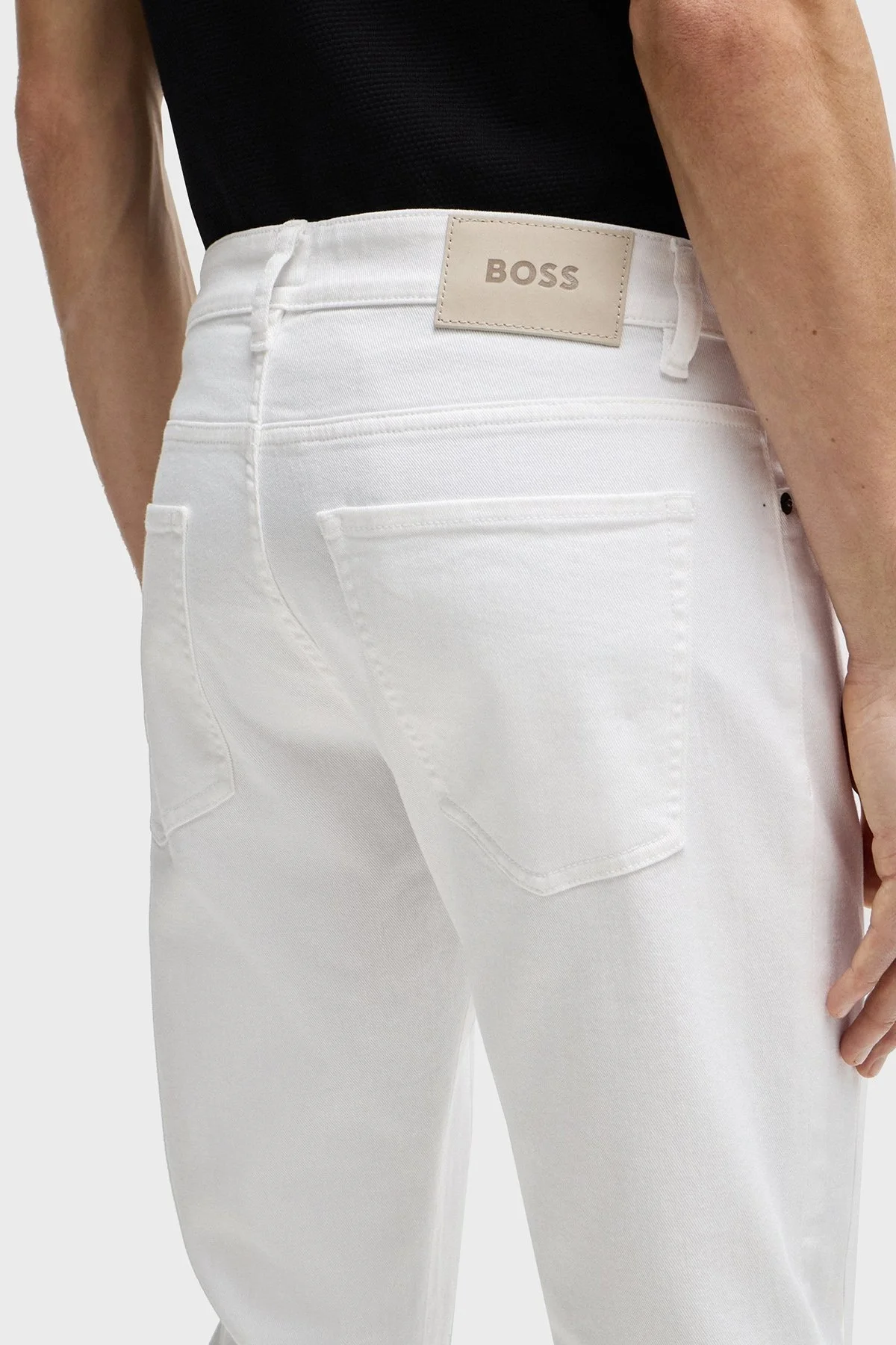 Boss Streç Pamuklu Slim Fit Jeans Erkek Kot Pantolon 50514321 100 BEYAZ - 10