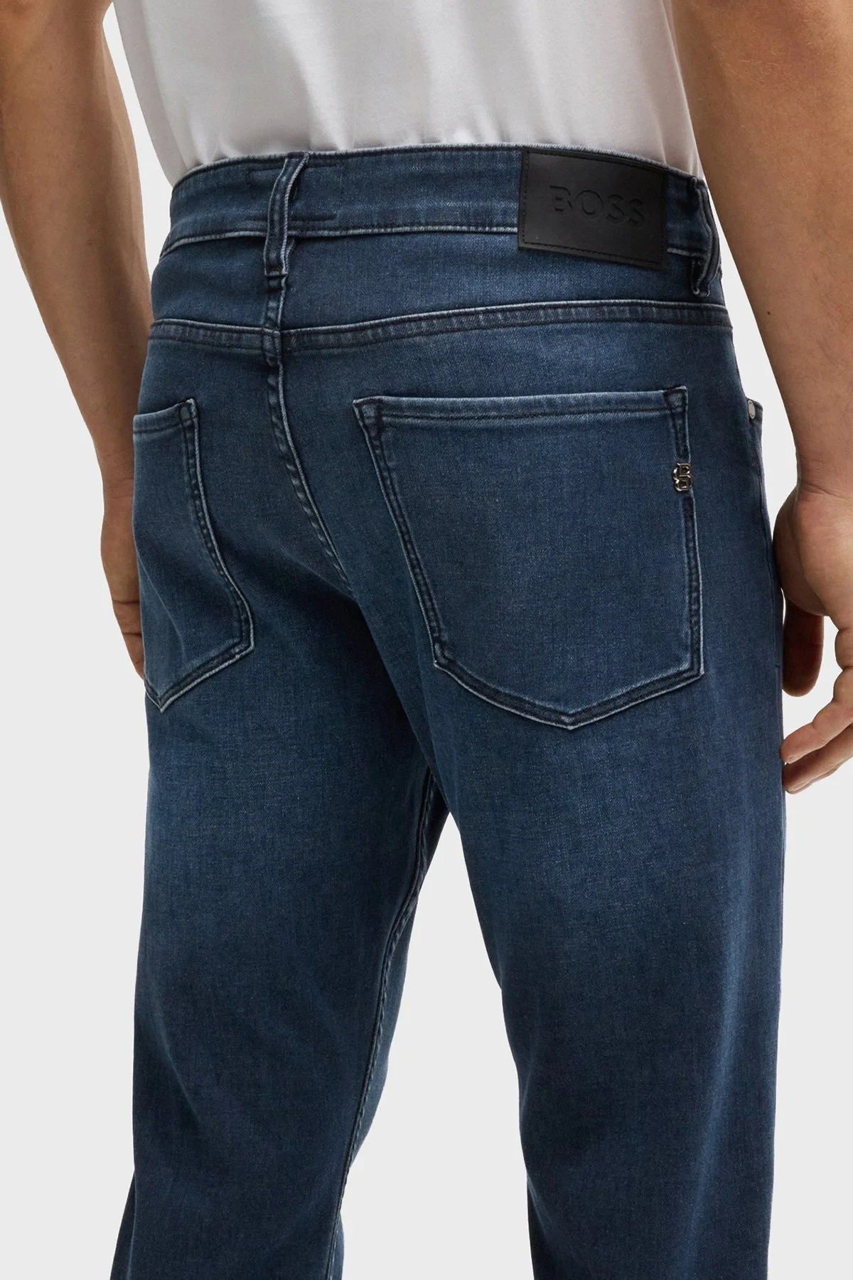 Boss Streç Pamuklu Slim Fit Jeans Erkek Kot Pantolon 50527044 411 LACİVERT - 4