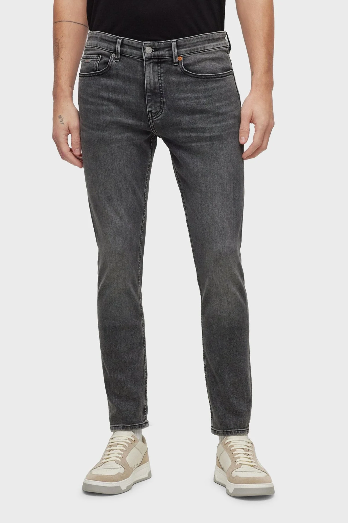 Boss Streç Pamuklu Slim Fit Normal Bel Dar Paça Jeans Erkek Kot Pantolon 50488431 027 SİYAH - 1