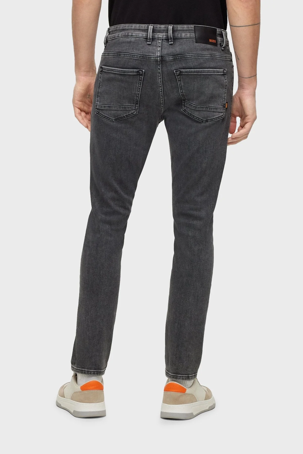 Boss Streç Pamuklu Slim Fit Normal Bel Dar Paça Jeans Erkek Kot Pantolon 50488431 027 SİYAH - 3