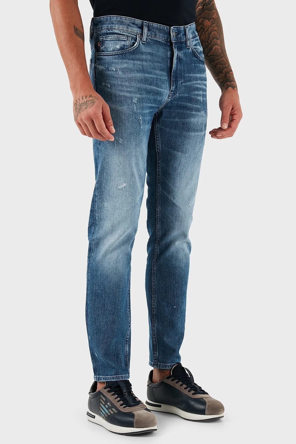 Boss Streç Pamuklu Slim Fit Normal Bel Daralan Paça Jeans Erkek Kot Pantolon 50544640 437 ANTRASİT - 4