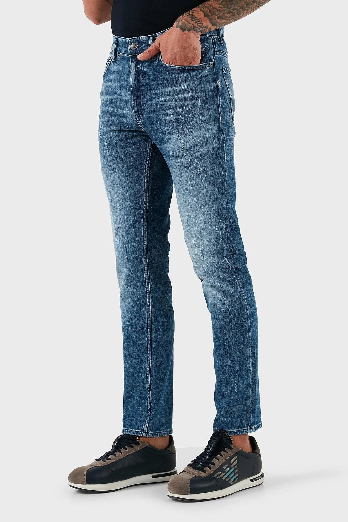 Boss Streç Pamuklu Slim Fit Normal Bel Daralan Paça Jeans Erkek Kot Pantolon 50544640 437 ANTRASİT - 6