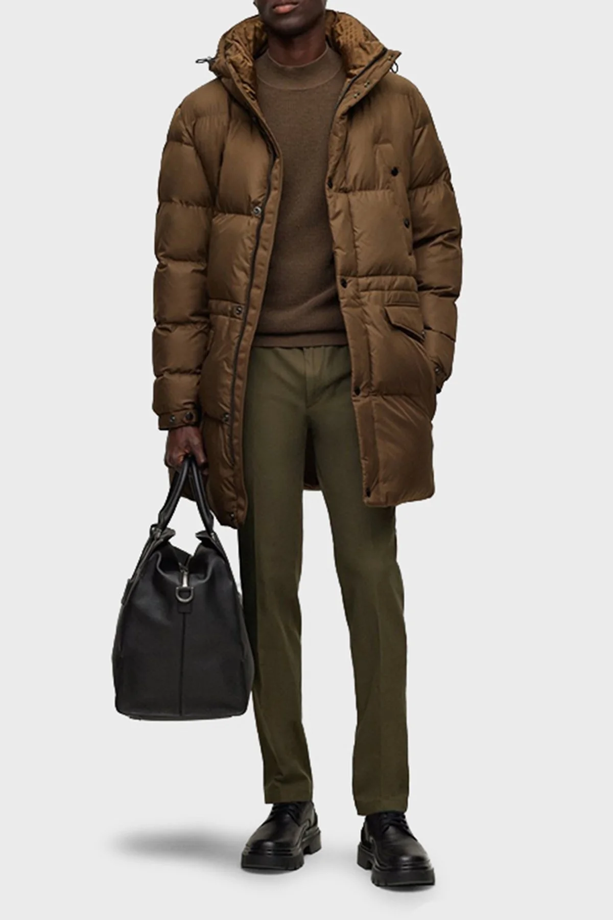 Boss Streç Pamuklu Slim Fit Normal Bel Düz Paça Erkek Pantolon 50487754 361 HAKİ - 8