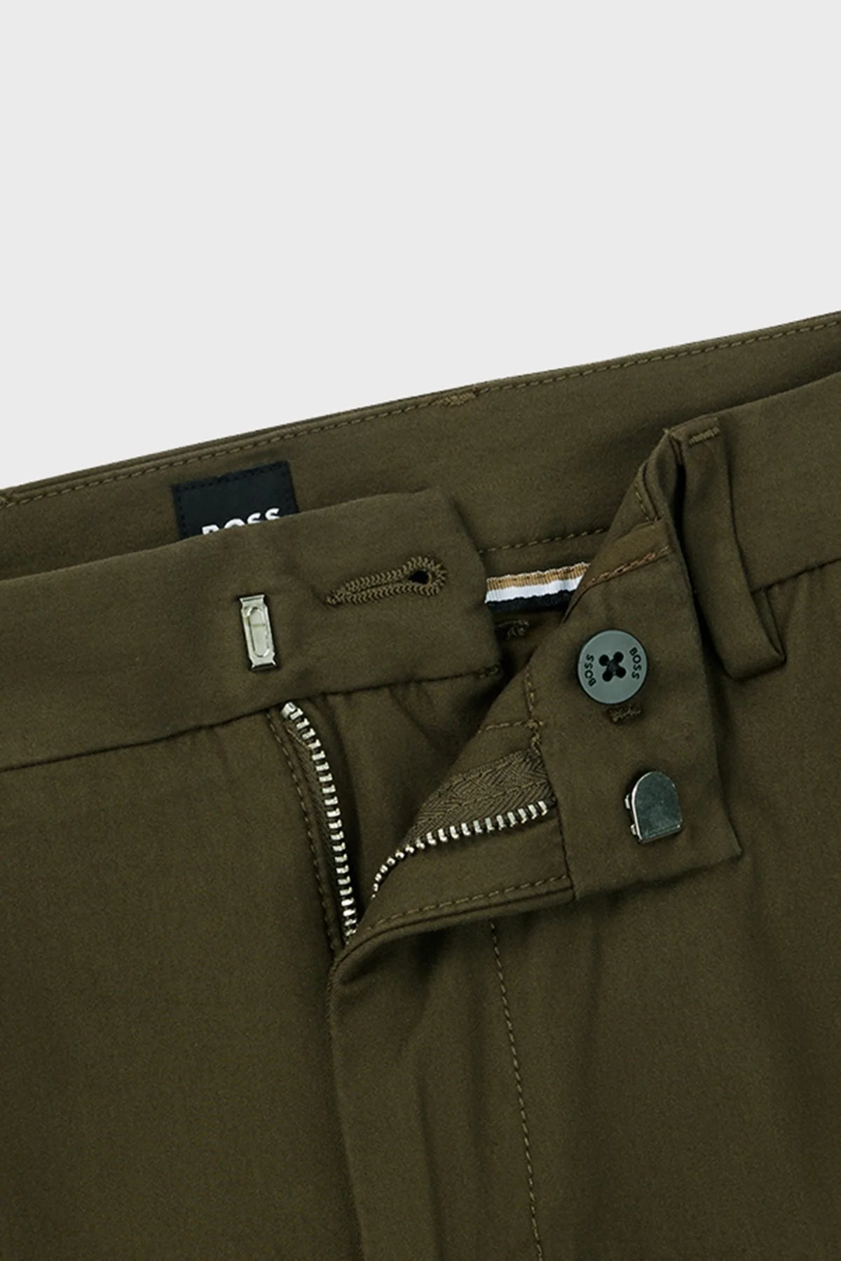 Boss Streç Pamuklu Slim Fit Normal Bel Düz Paça Erkek Pantolon 50487754 361 HAKİ - 9