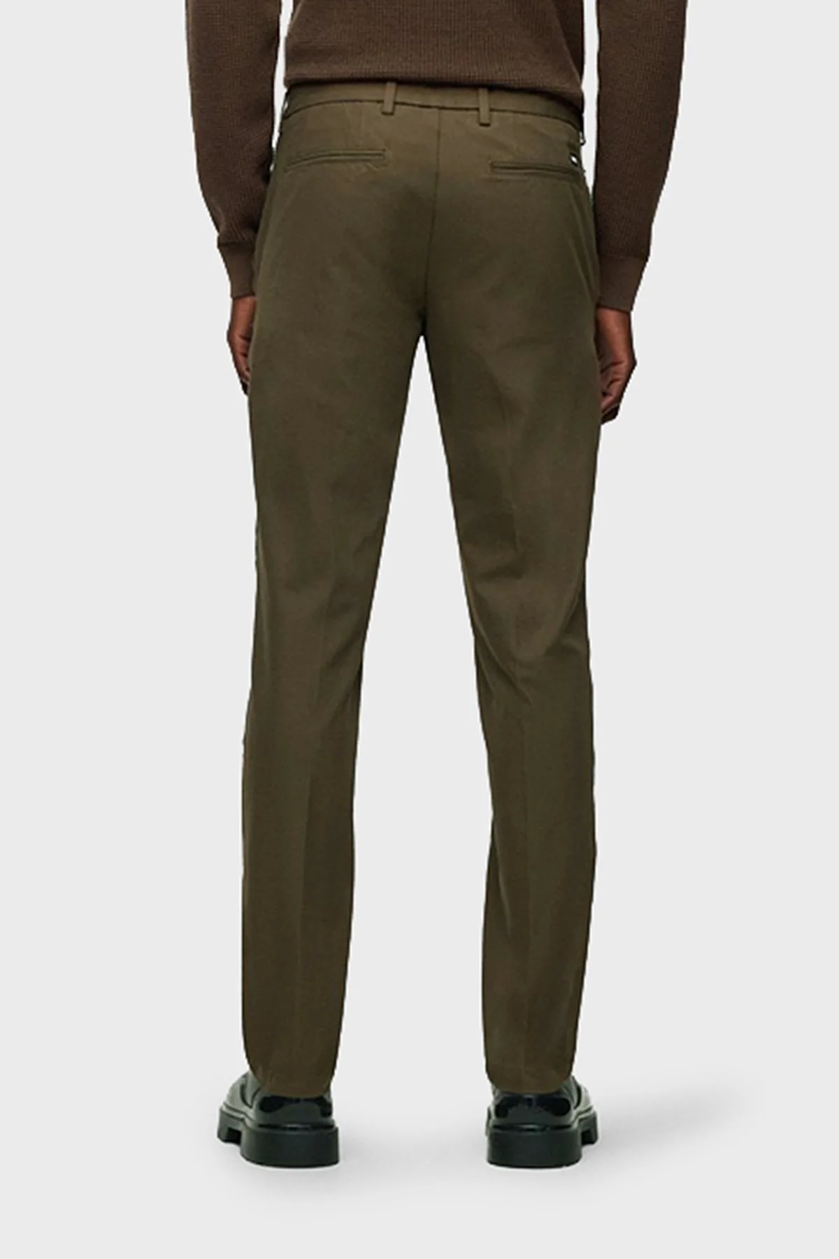 Boss Streç Pamuklu Slim Fit Normal Bel Düz Paça Erkek Pantolon 50487754 361 HAKİ - 11