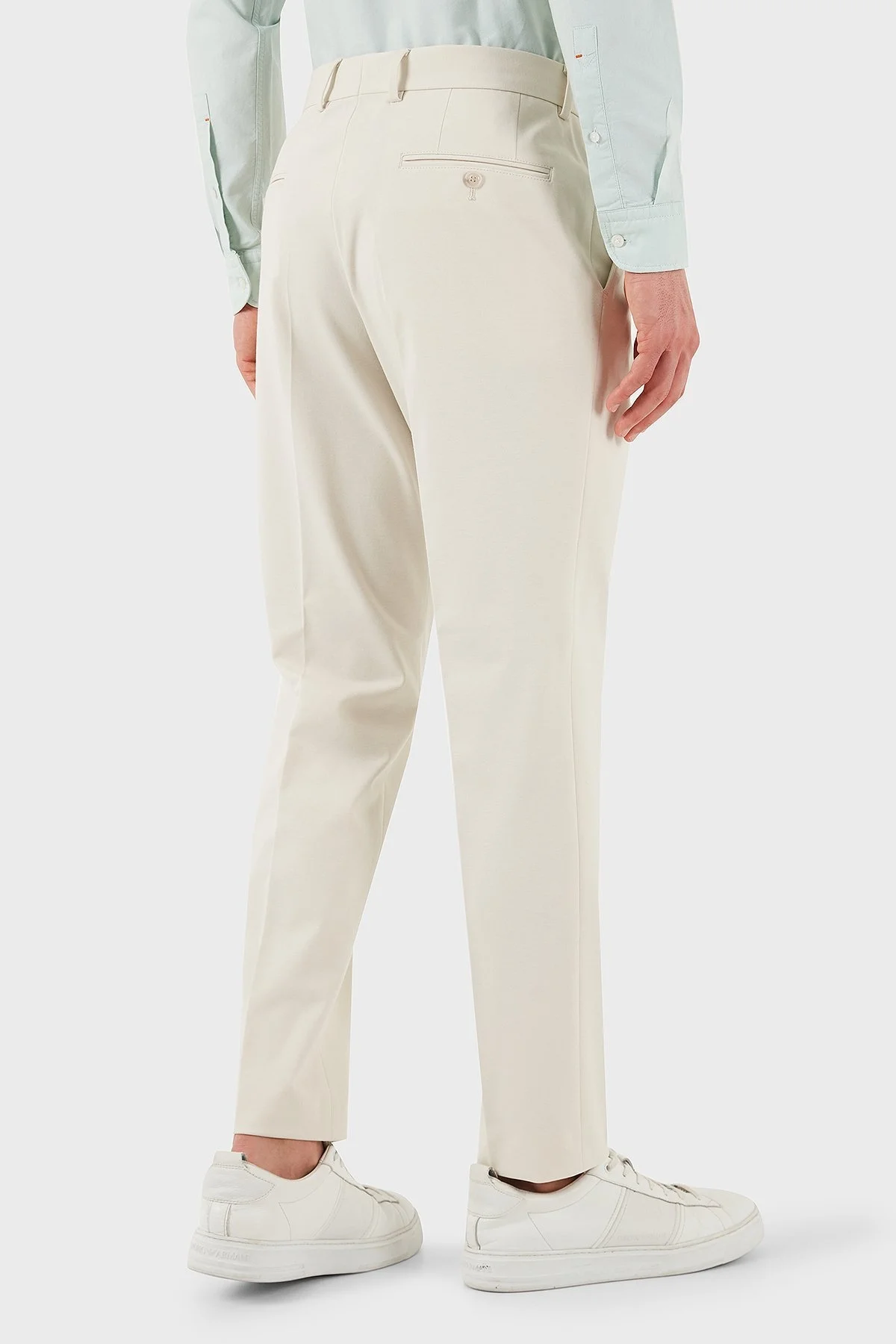 Boss Streç Pamuklu Slim Fit Normal Bel Düz Paça Erkek Pantolon 50537262 131 EKRU - 2