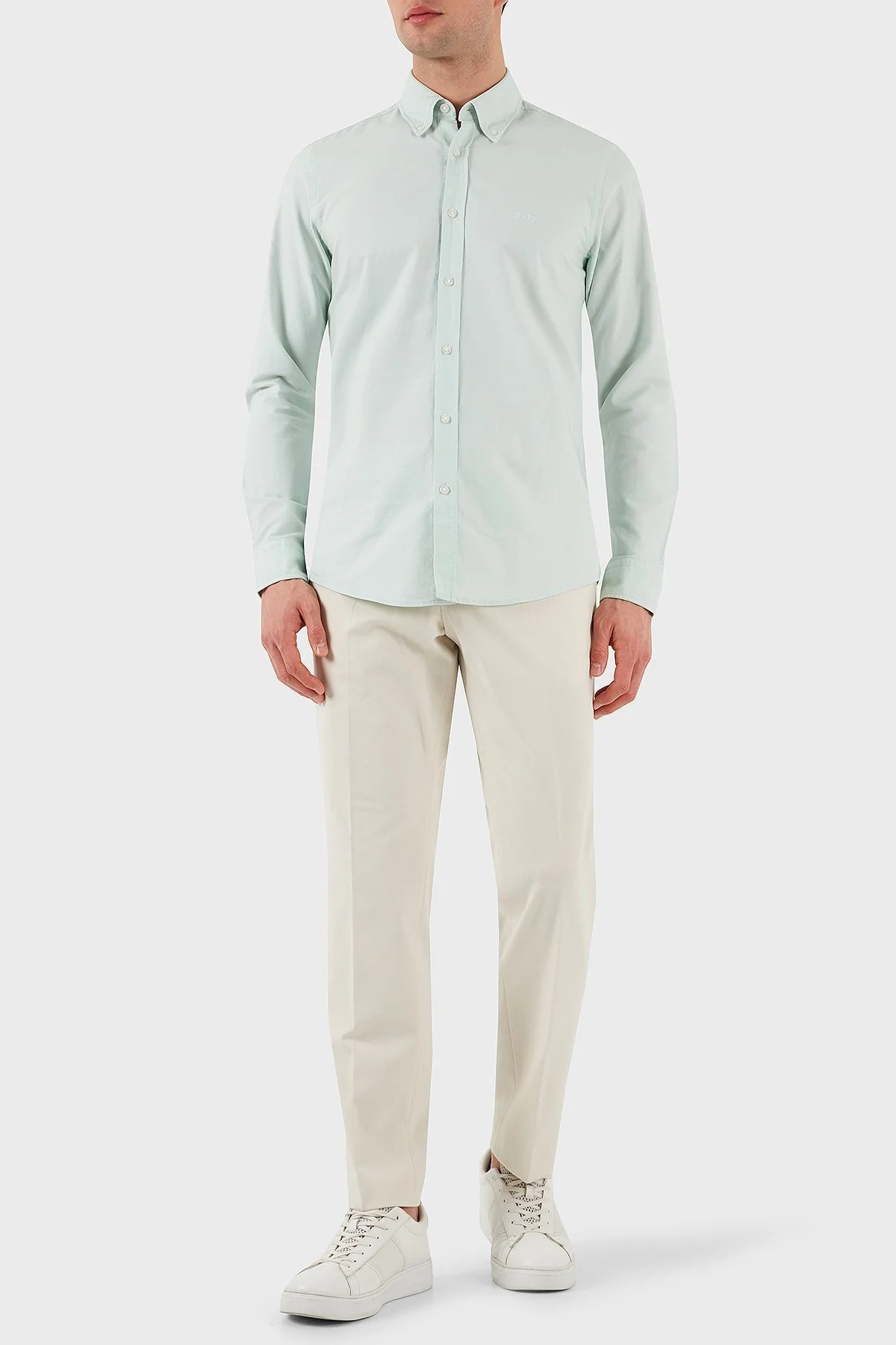 Boss Streç Pamuklu Slim Fit Normal Bel Düz Paça Erkek Pantolon 50537262 131 EKRU - 3