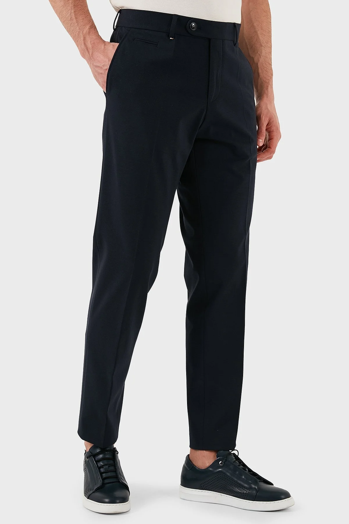 Boss Streç Pamuklu Slim Fit Normal Bel Düz Paça Erkek Pantolon 50537262 404 LACİVERT - 3