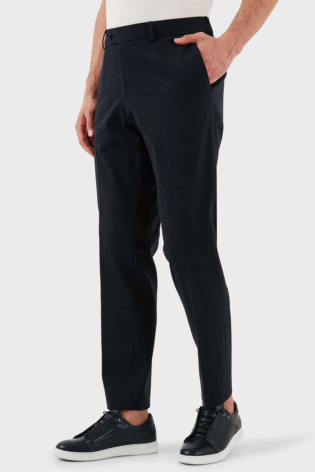 Boss Streç Pamuklu Slim Fit Normal Bel Düz Paça Erkek Pantolon 50537262 404 LACİVERT - 4