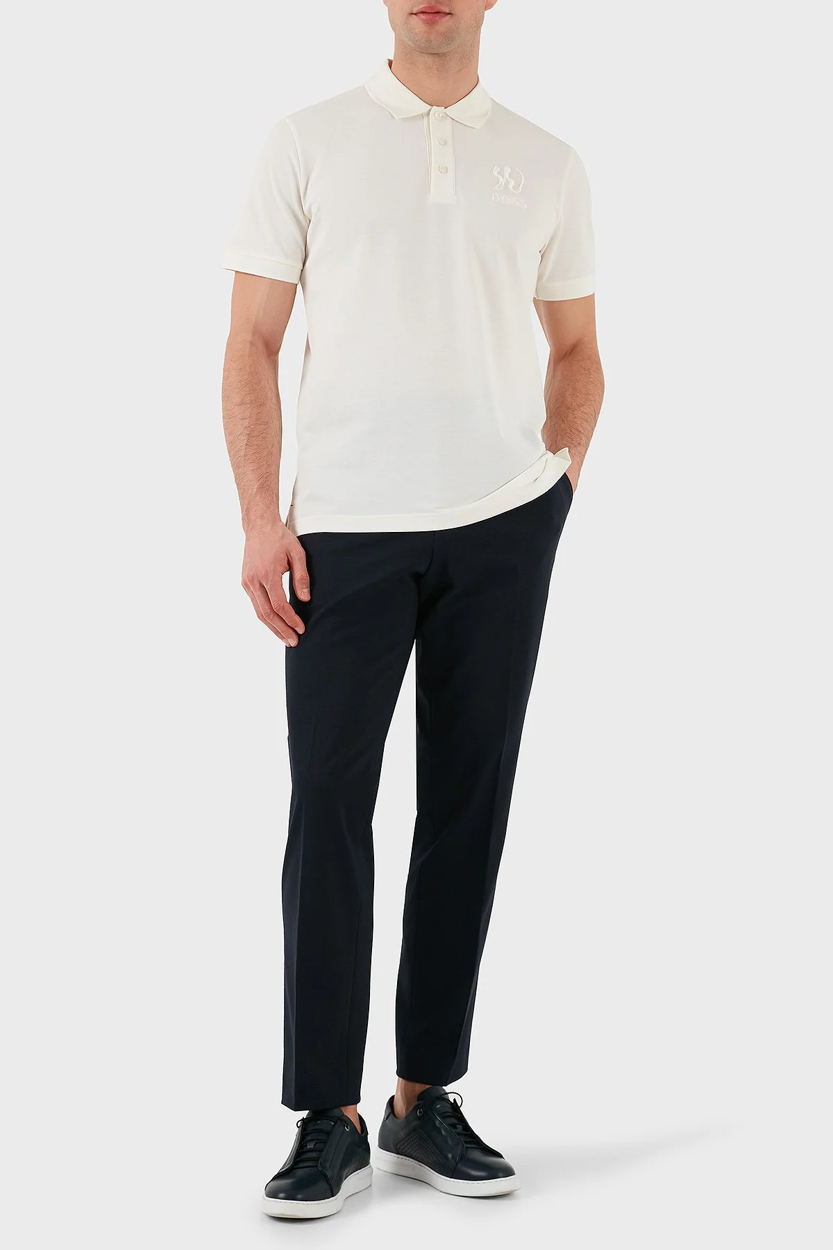 Boss Streç Pamuklu Slim Fit Normal Bel Düz Paça Erkek Pantolon 50537262 404 LACİVERT - 2