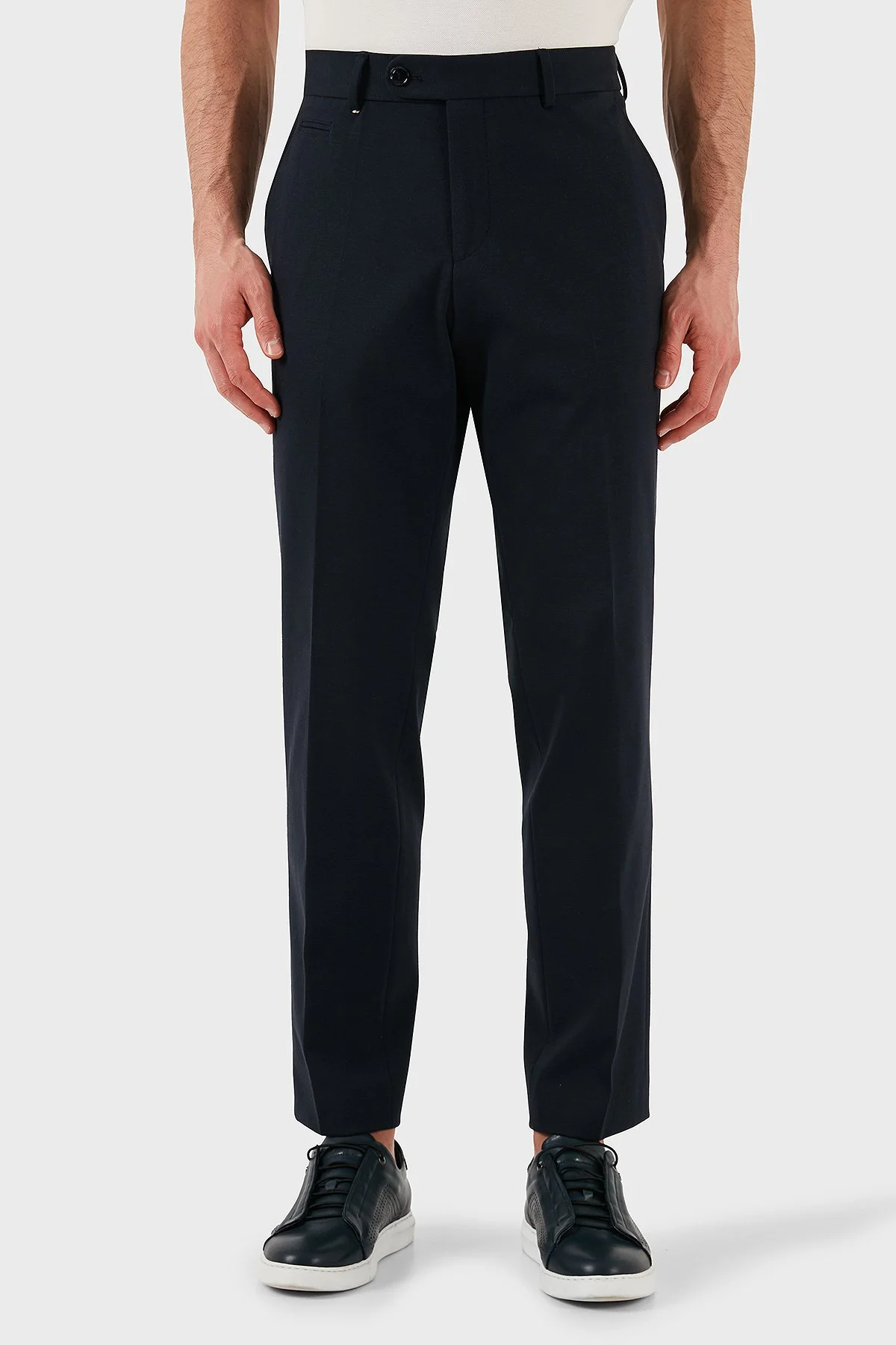 Boss Streç Pamuklu Slim Fit Normal Bel Düz Paça Erkek Pantolon 50537262 404 LACİVERT - 1