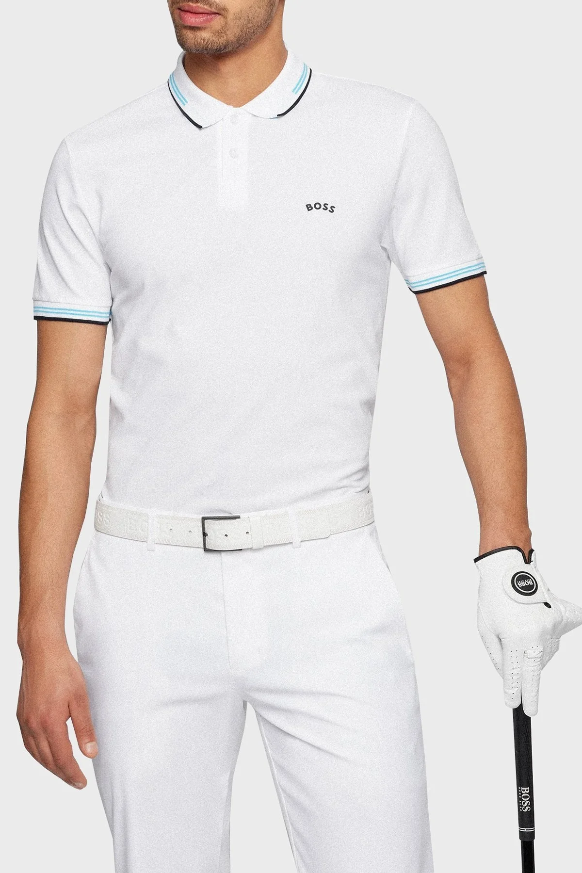 Boss Streç Pamuklu Slim Fit Erkek Polo T Shirt 50469245 104 BEYAZ - 1