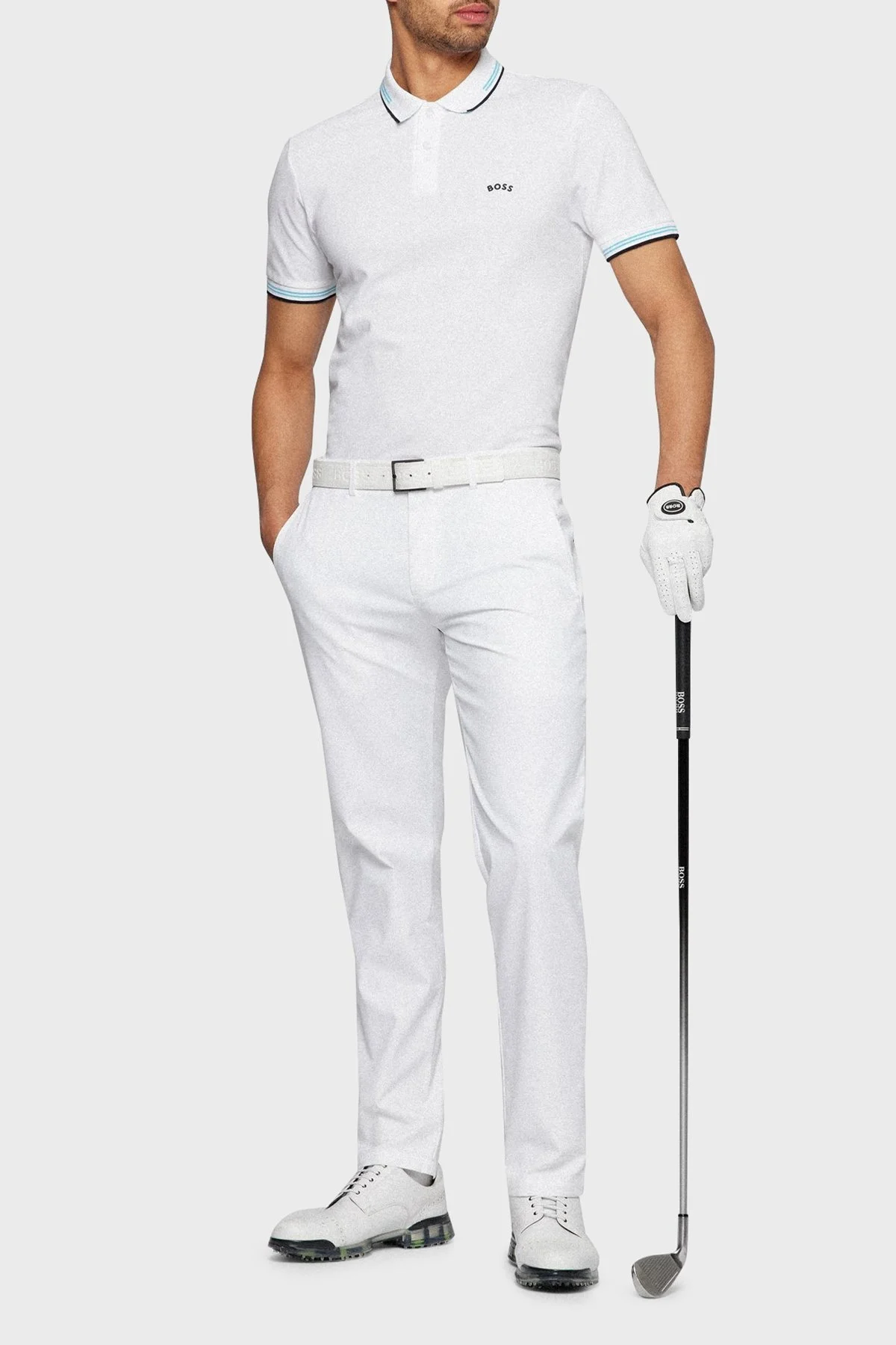 Boss Streç Pamuklu Slim Fit Erkek Polo T Shirt 50469245 104 BEYAZ - 2