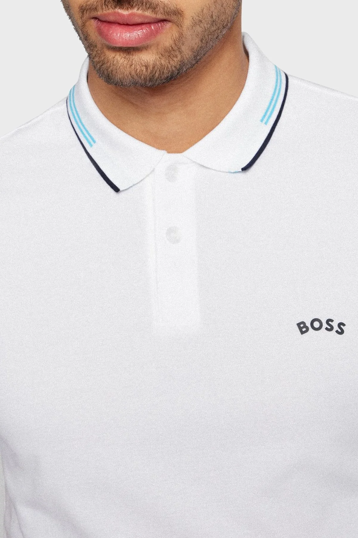 Boss Streç Pamuklu Slim Fit Erkek Polo T Shirt 50469245 104 BEYAZ - 3