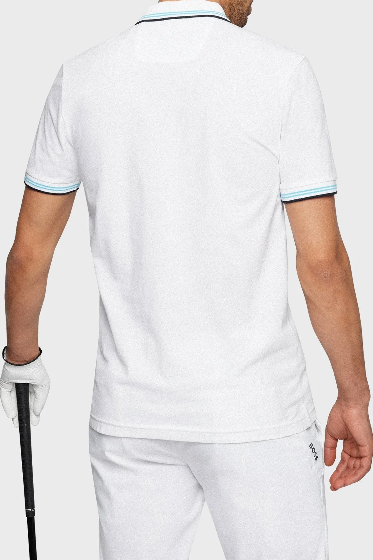 Boss Streç Pamuklu Slim Fit Erkek Polo T Shirt 50469245 104 BEYAZ - 4