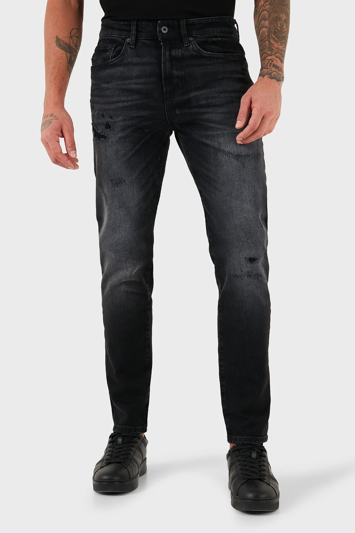 Boss Streç Pamuklu Tapered Fit Normal Bel Düz Paça Jeans Erkek Kot Pantolon 50549506 002 SİYAH - 1