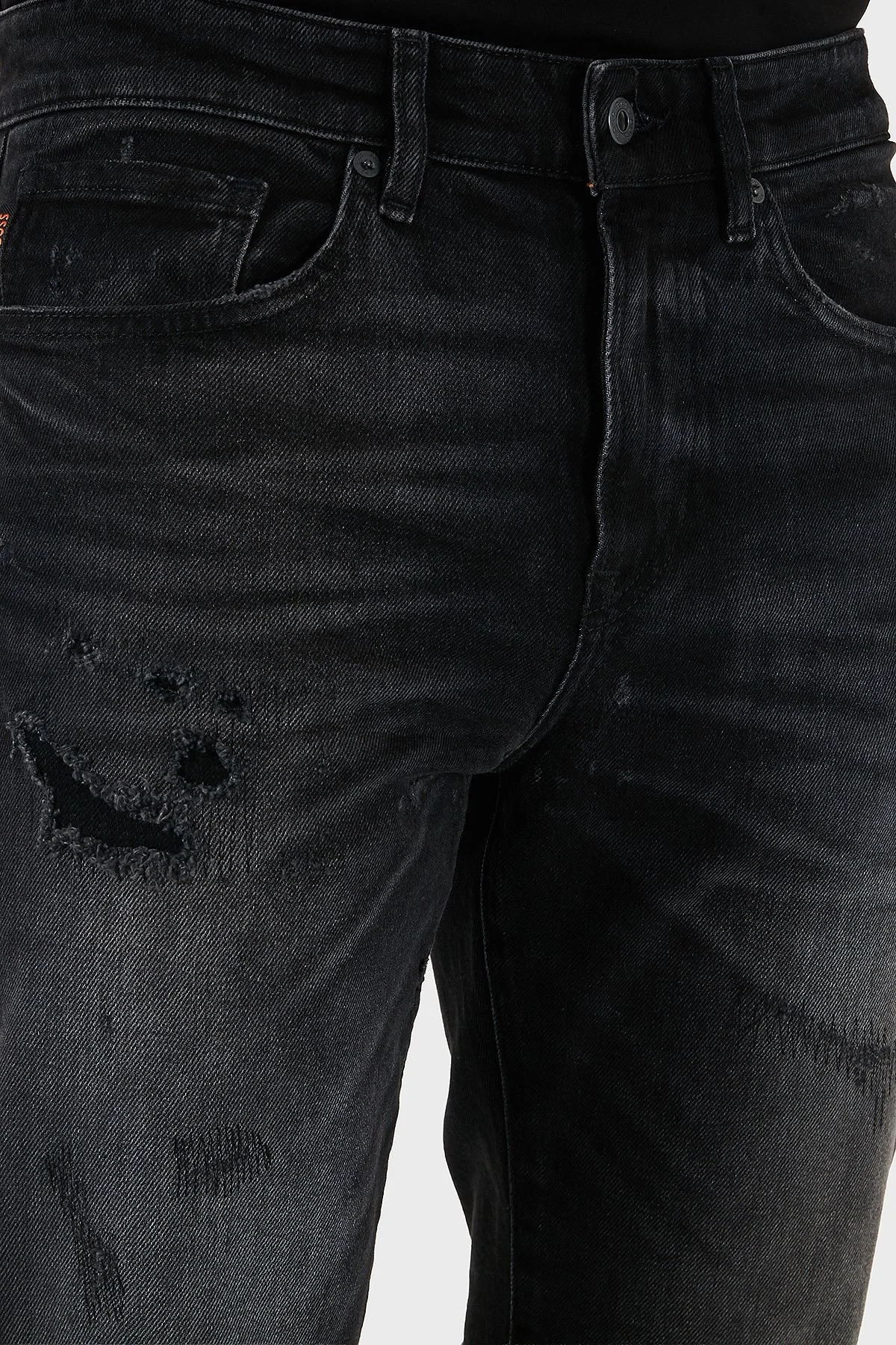 Boss Streç Pamuklu Tapered Fit Normal Bel Düz Paça Jeans Erkek Kot Pantolon 50549506 002 SİYAH - 5