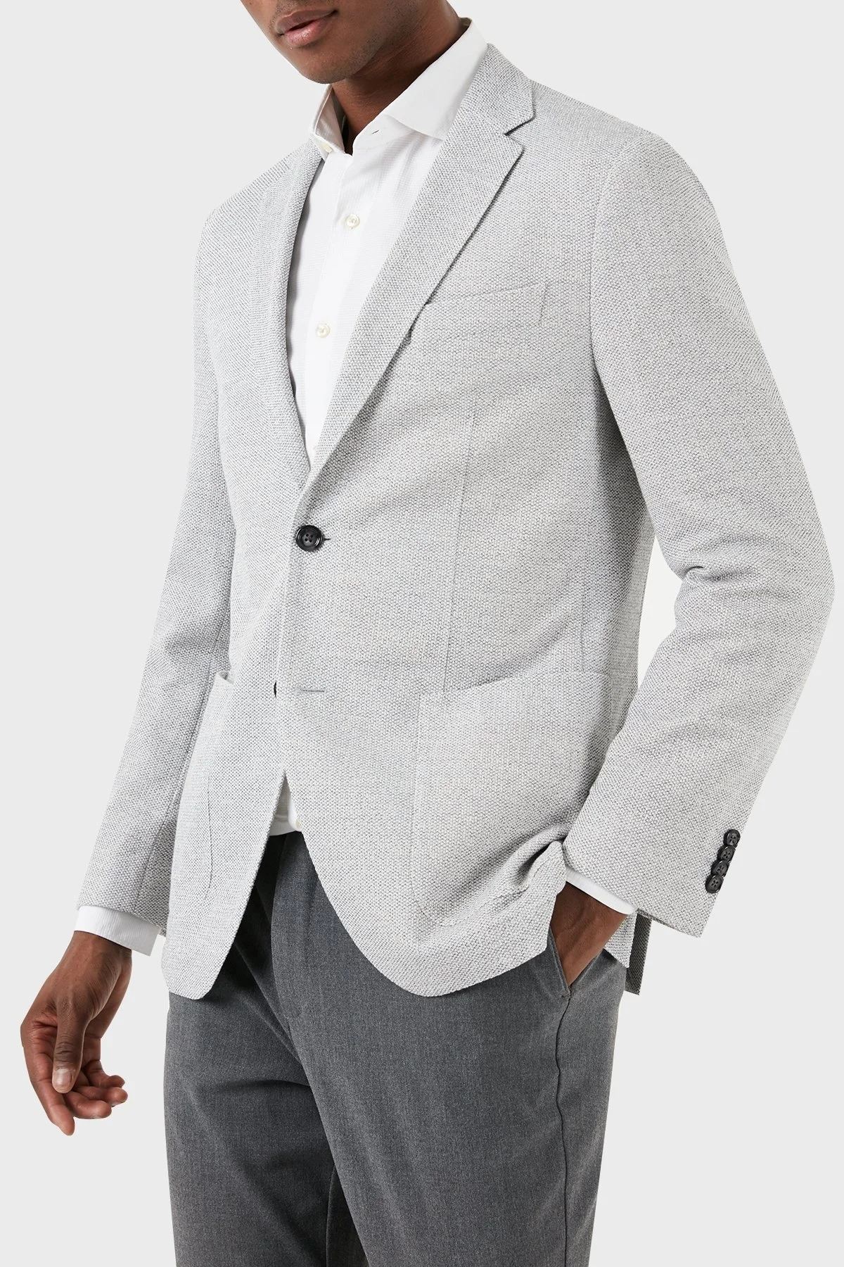 Boss Streç Regular Fit Blazer Erkek Ceket 50510546 041 GRİ - 7