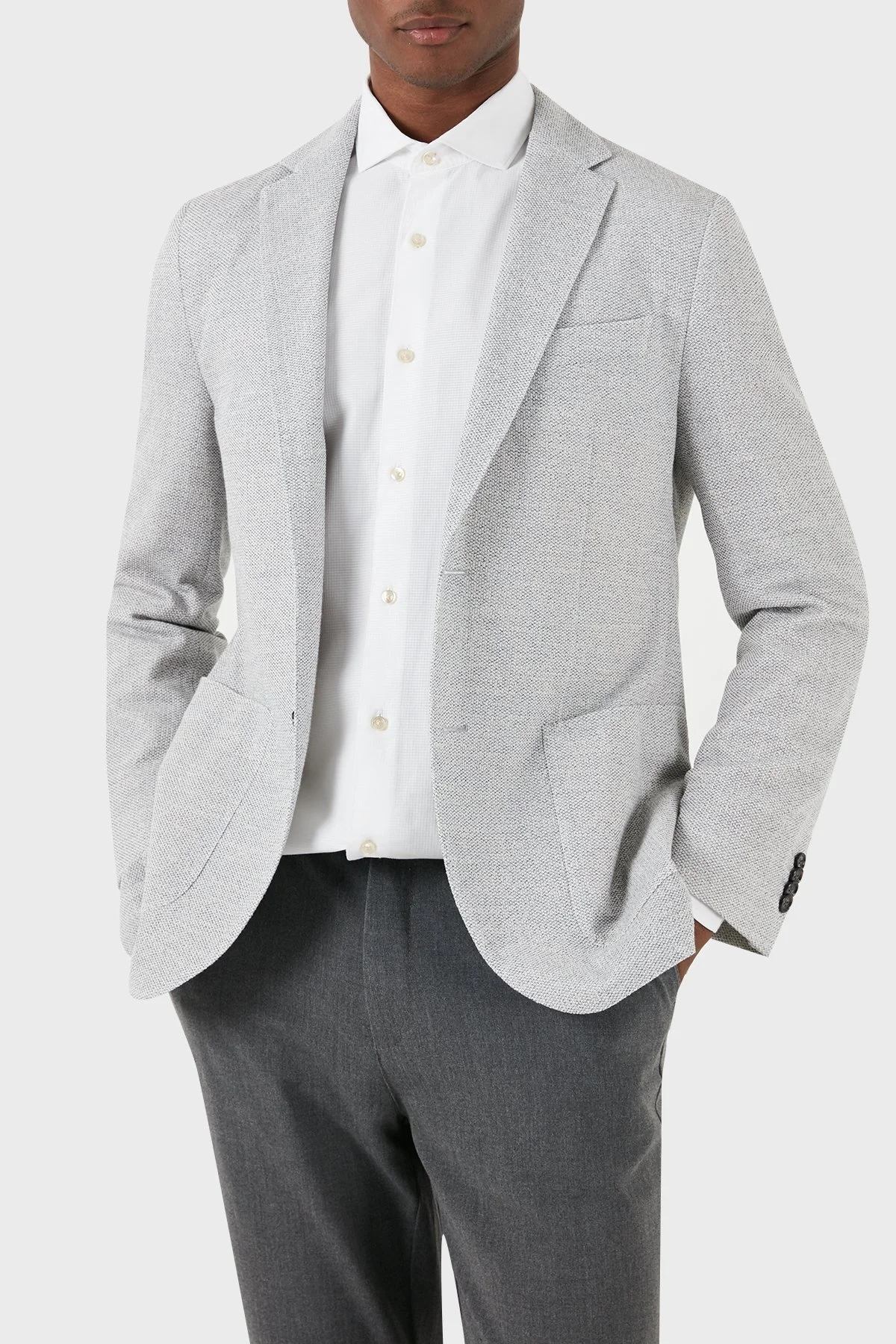 Boss Streç Regular Fit Blazer Erkek Ceket 50510546 041 GRİ - 8