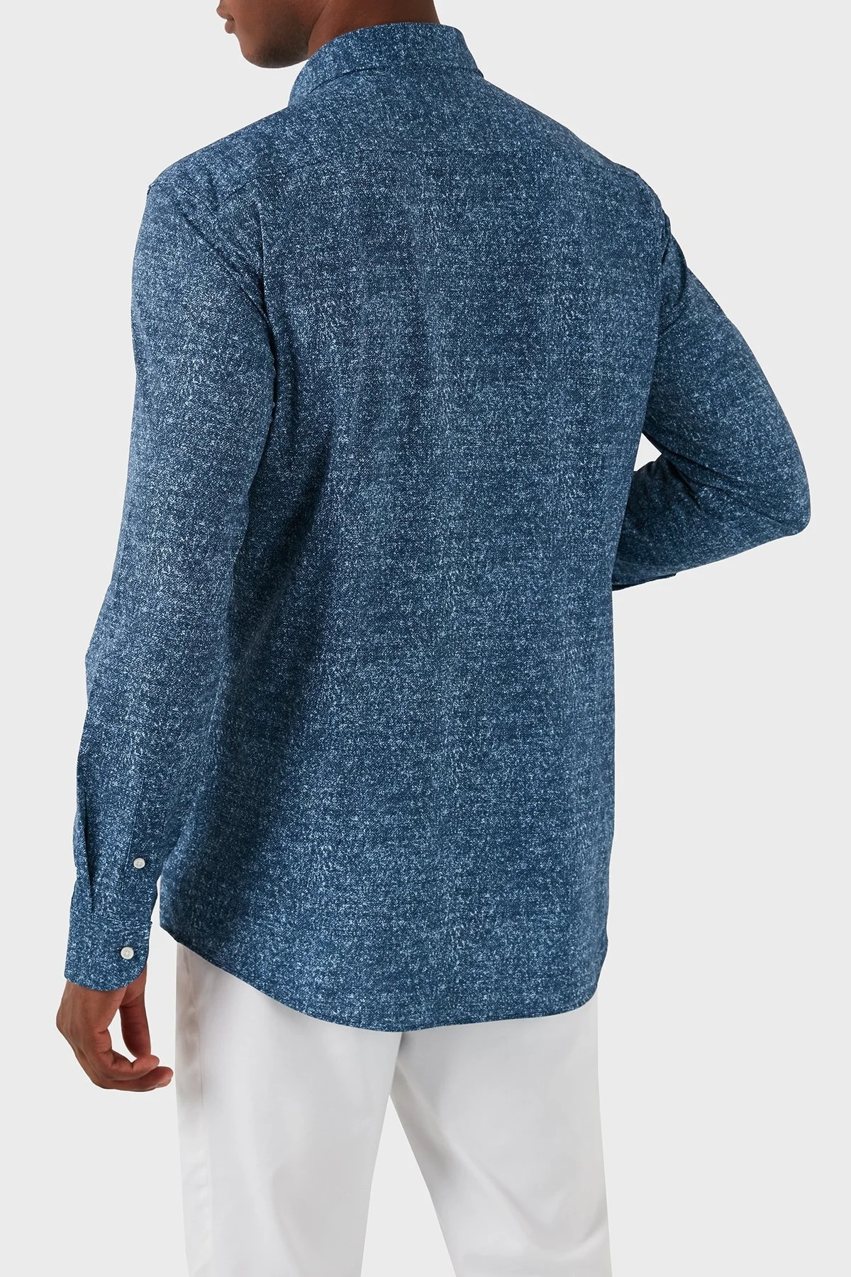 Boss Streç Regular Fit Erkek Gömlek 50513462 460 LACİVERT - 9