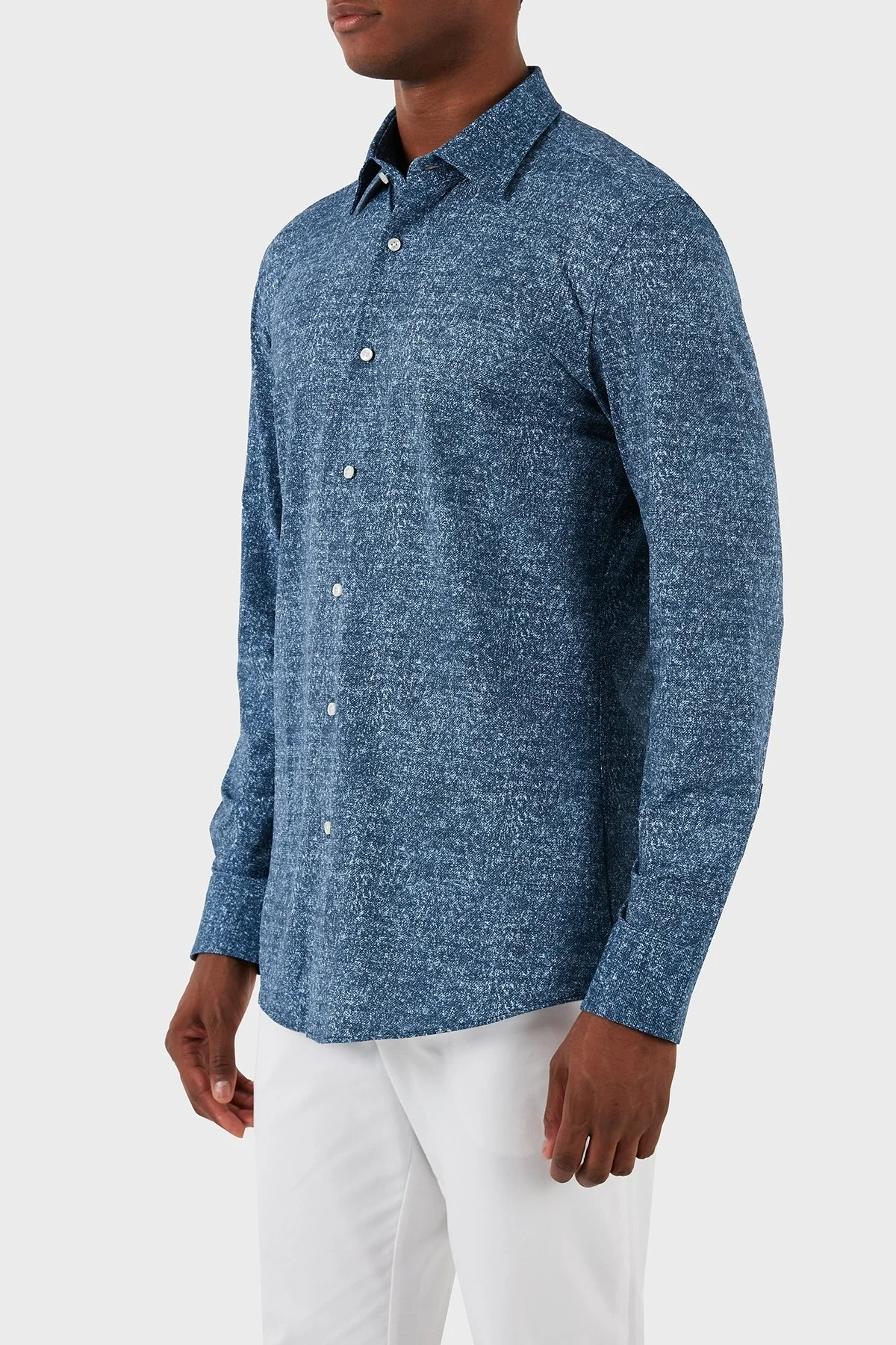 Boss Streç Regular Fit Erkek Gömlek 50513462 460 LACİVERT - 11