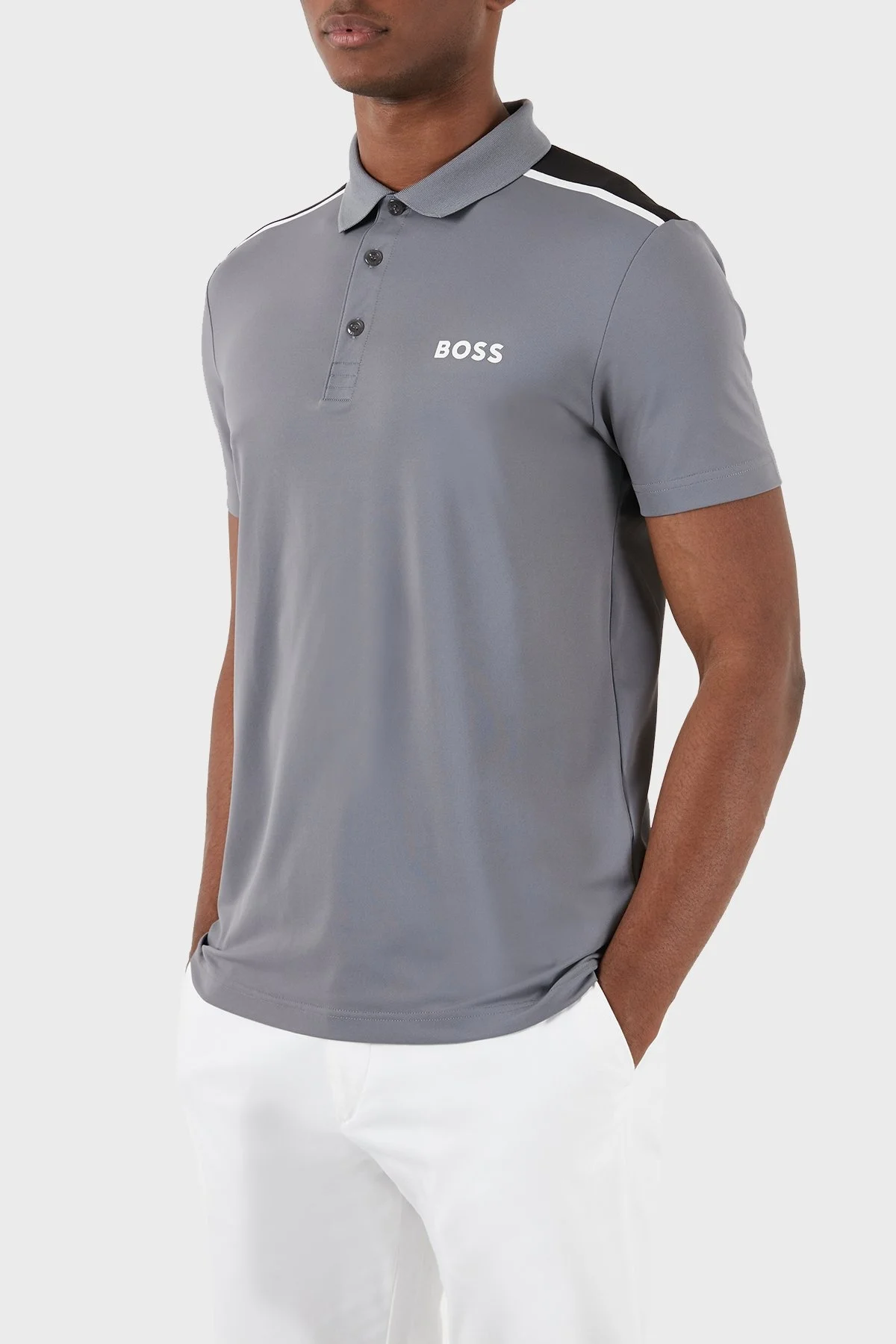 Boss Streç Regular Fit Erkek Polo Yaka T Shirt 50506150 036 GRİ - 7