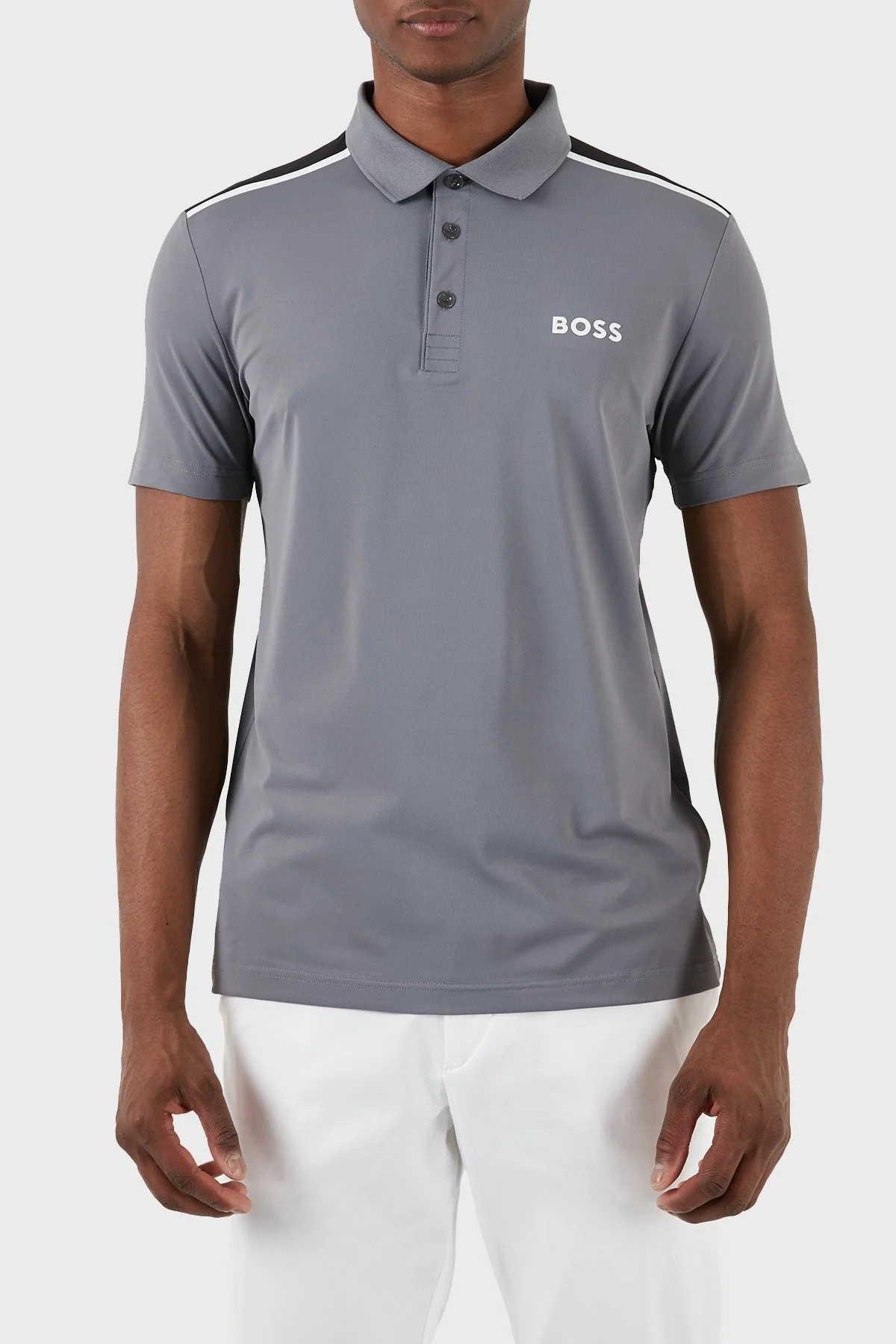 Boss Streç Regular Fit Erkek Polo Yaka T Shirt 50506150 036 GRİ - 10