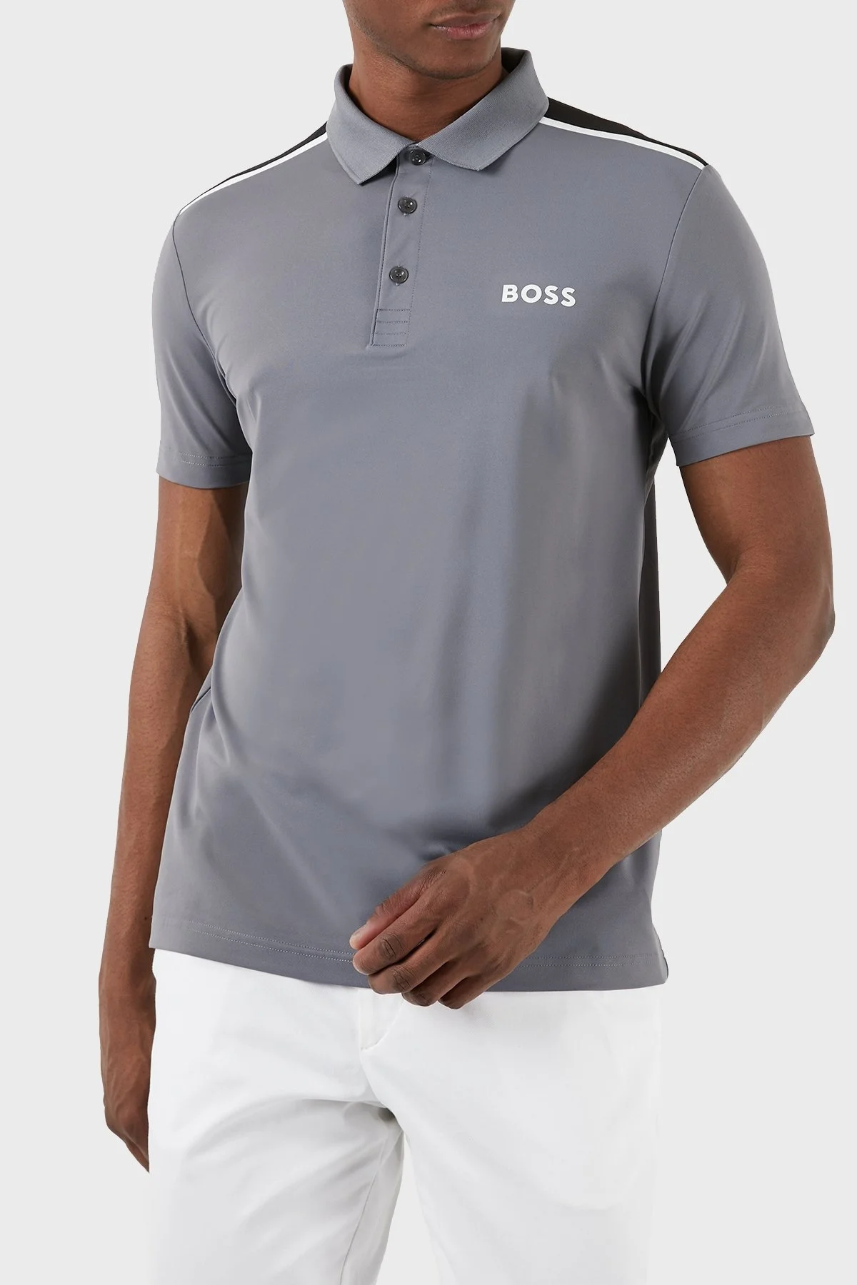 Boss Streç Regular Fit Erkek Polo Yaka T Shirt 50506150 036 GRİ - 11