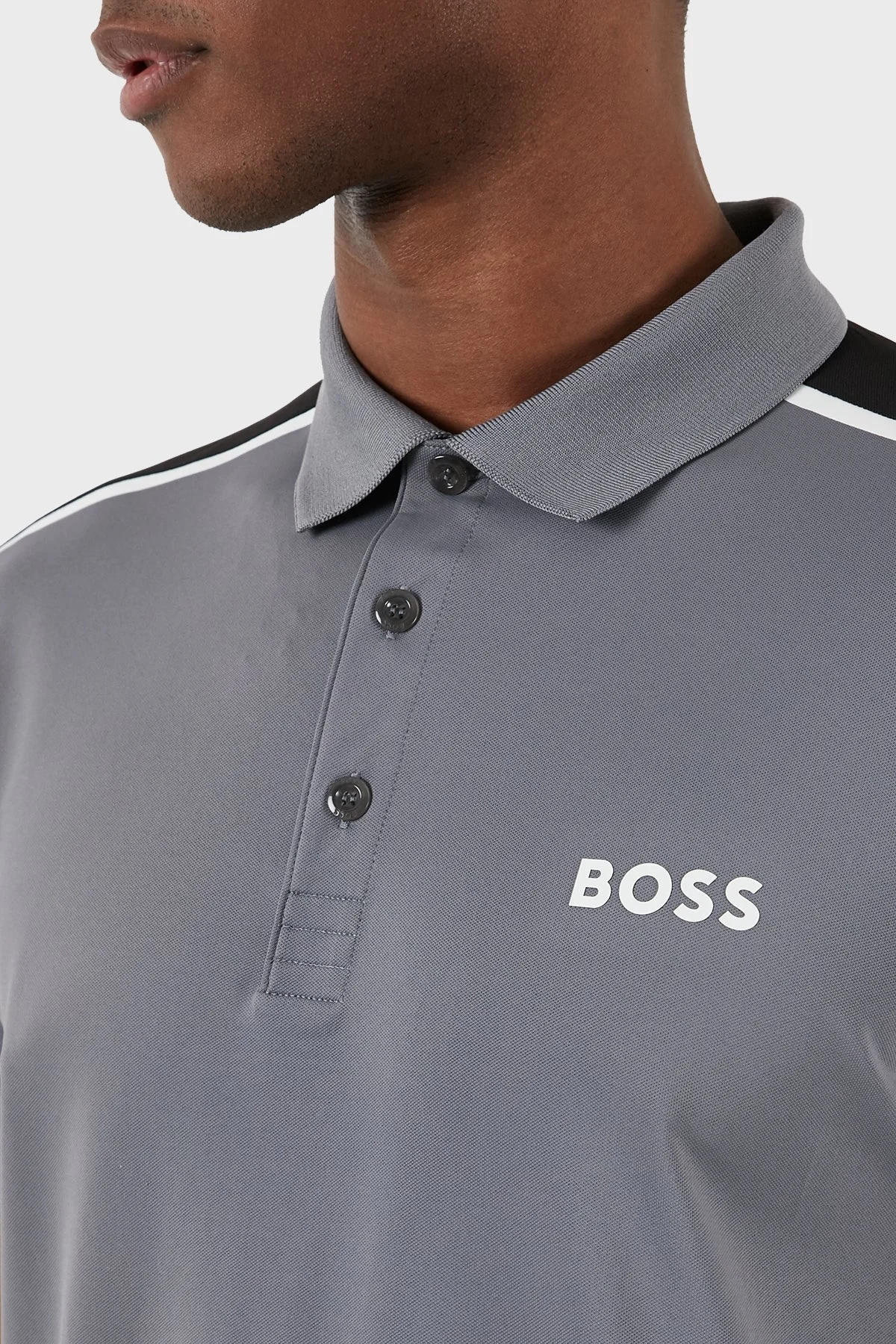 Boss Streç Regular Fit Erkek Polo Yaka T Shirt 50506150 036 GRİ - 12