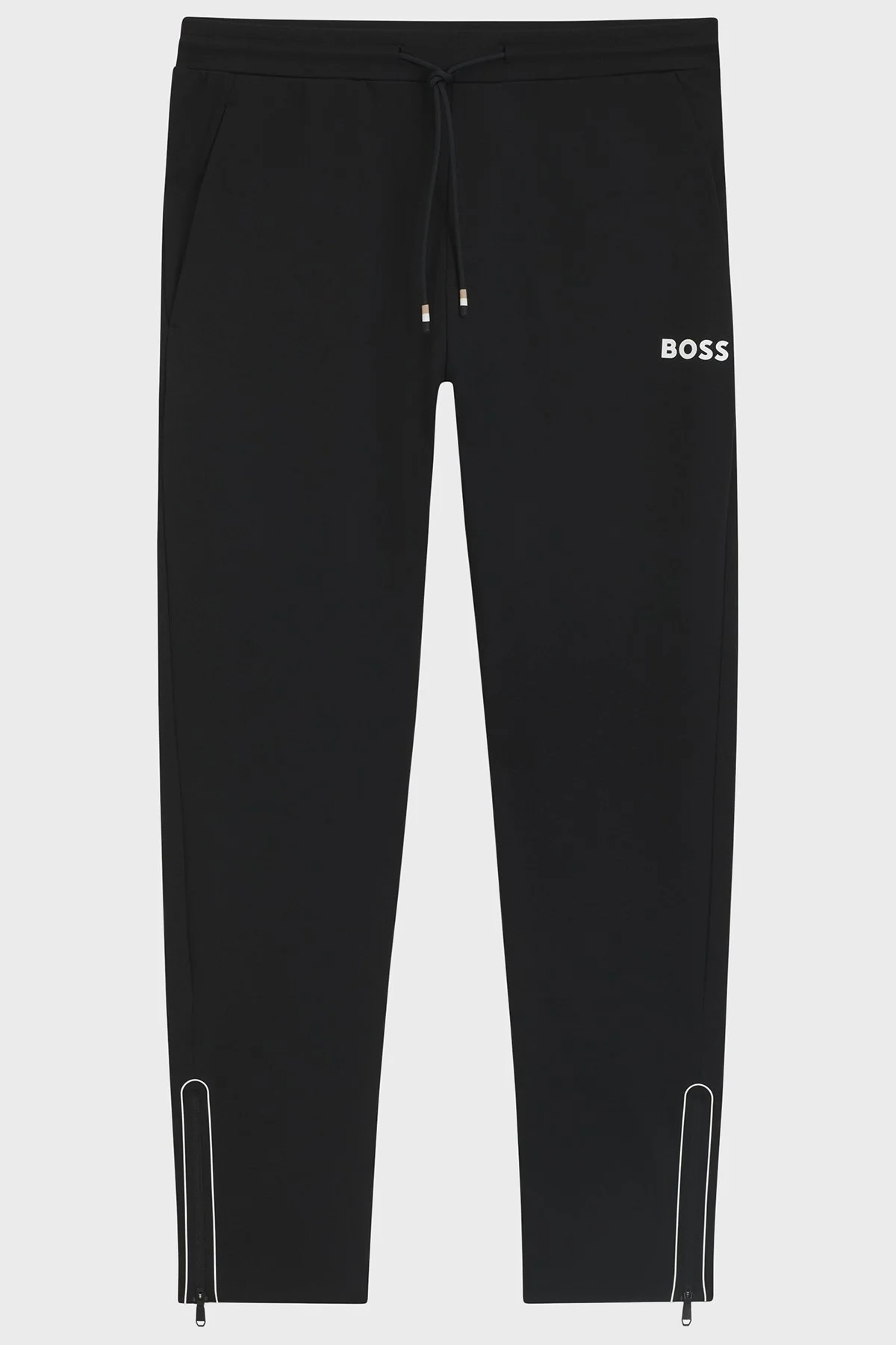 Boss Streç Regular Fit Normal Bel Fermuarlı Düz Paça Jogger Erkek Pantolon 50542940 001 SİYAH - 6