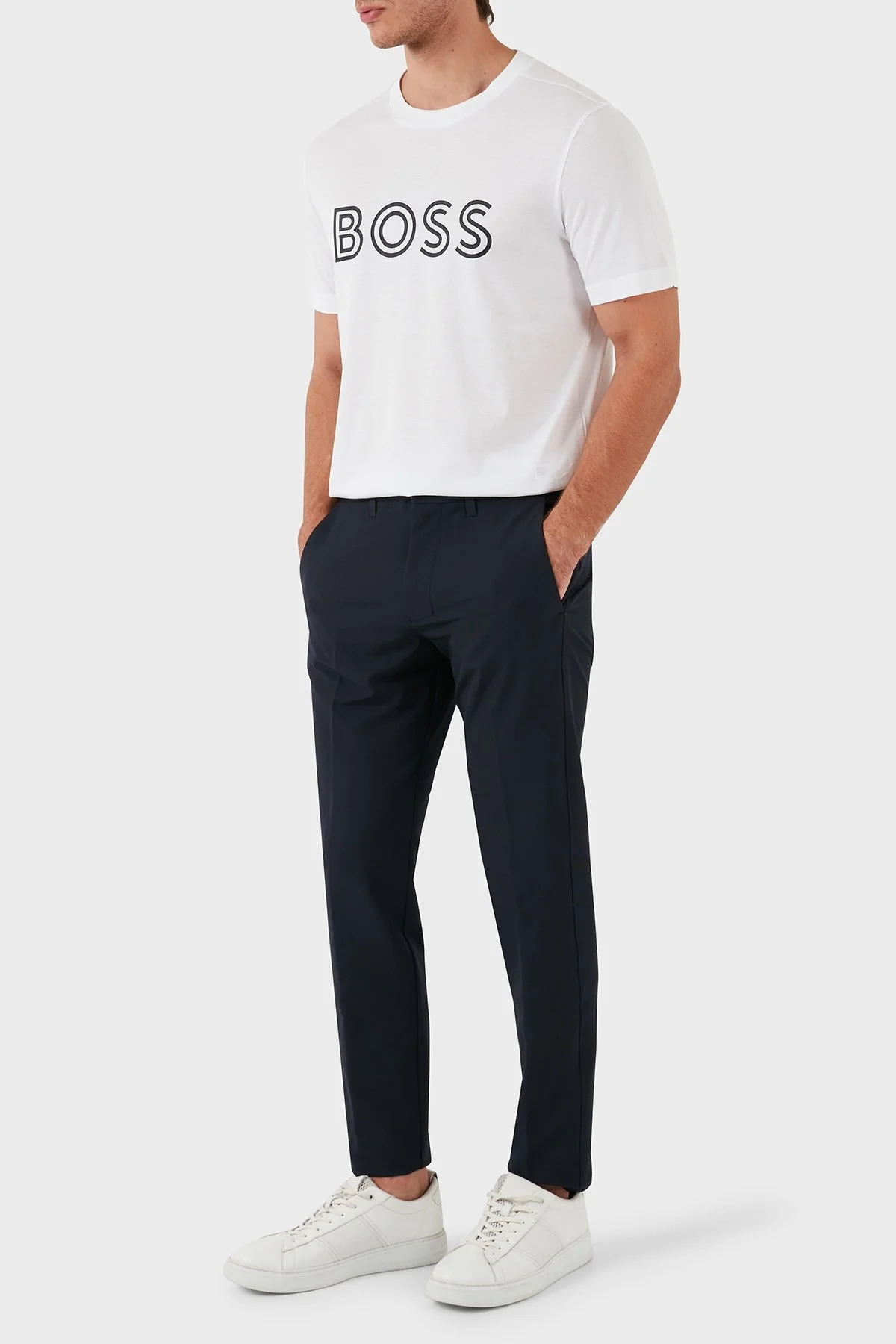 Boss Streç Slim Fit Chino Erkek Pantolon 50495497 402 LACİVERT - 2